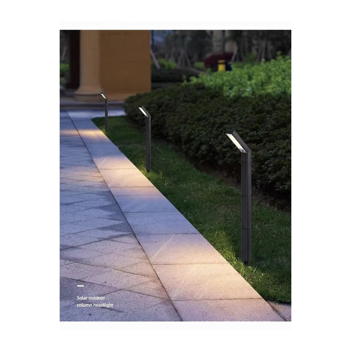 VENUSWING Solar-LED-Wegeleuchte IP65 wasserdichte Gartenlampe in Schwarz mit RGB-Farben und minimalistischem Design - Bild 7