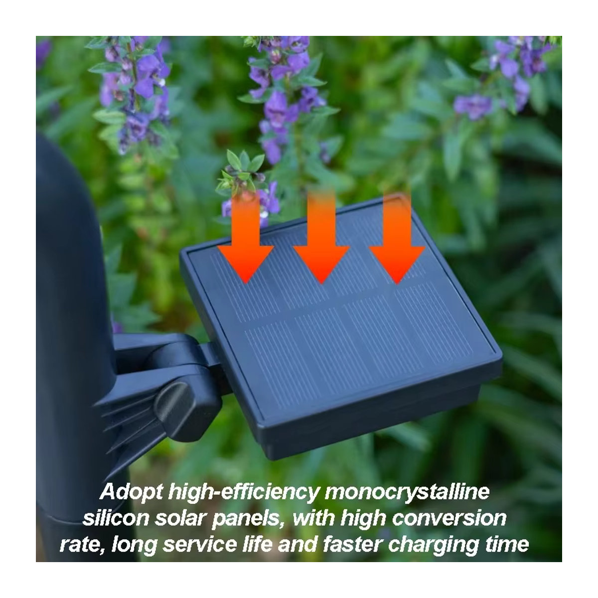 VENUSWING Solar-LED-Wegeleuchte Schwarz IP55 Wasserdicht für Garten und Gehweg - Bild 2