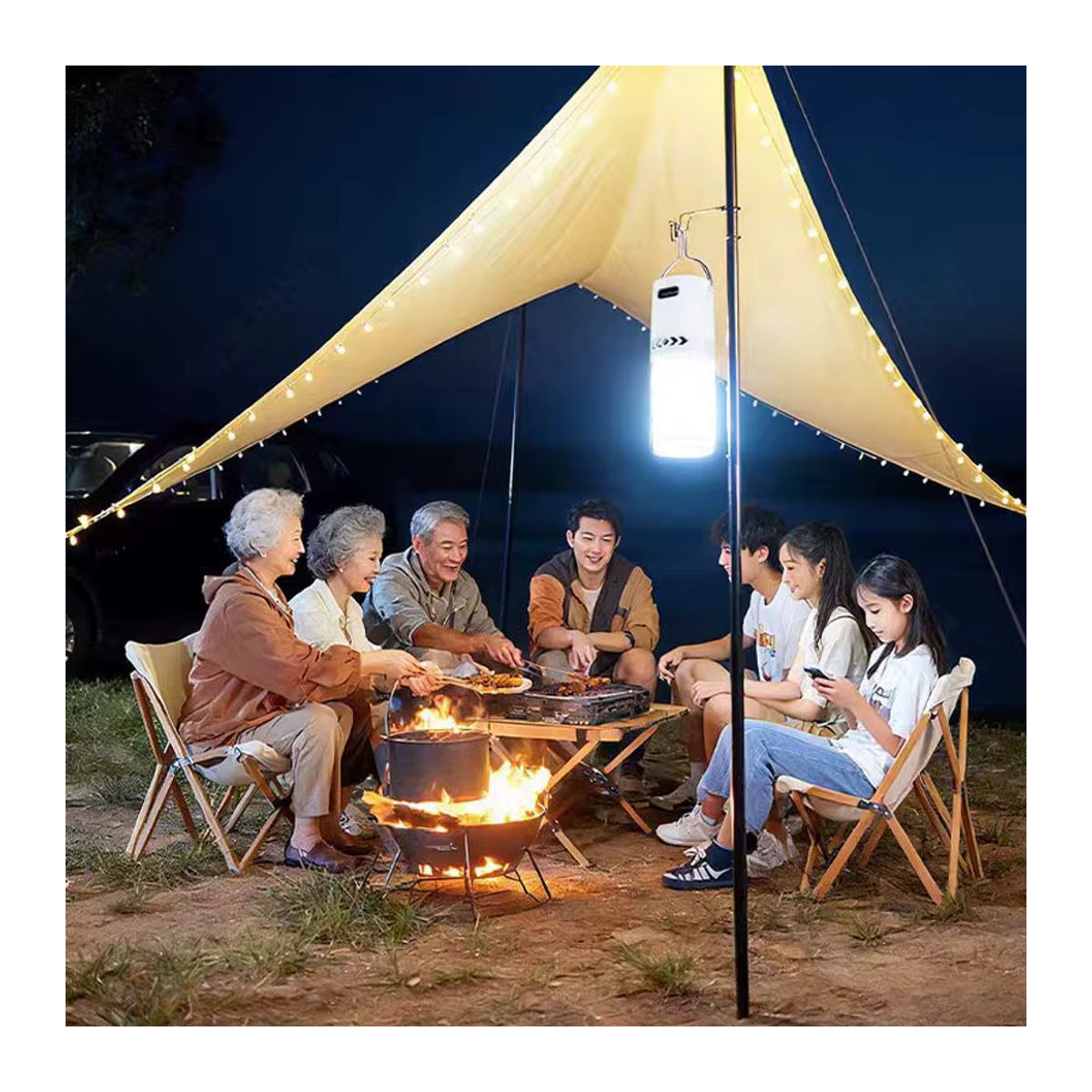 VENUSWING USB-aufladbare LED-Campinglampe mit Haken als tragbare Outdoor-Notfallbeleuchtung - Bild 5