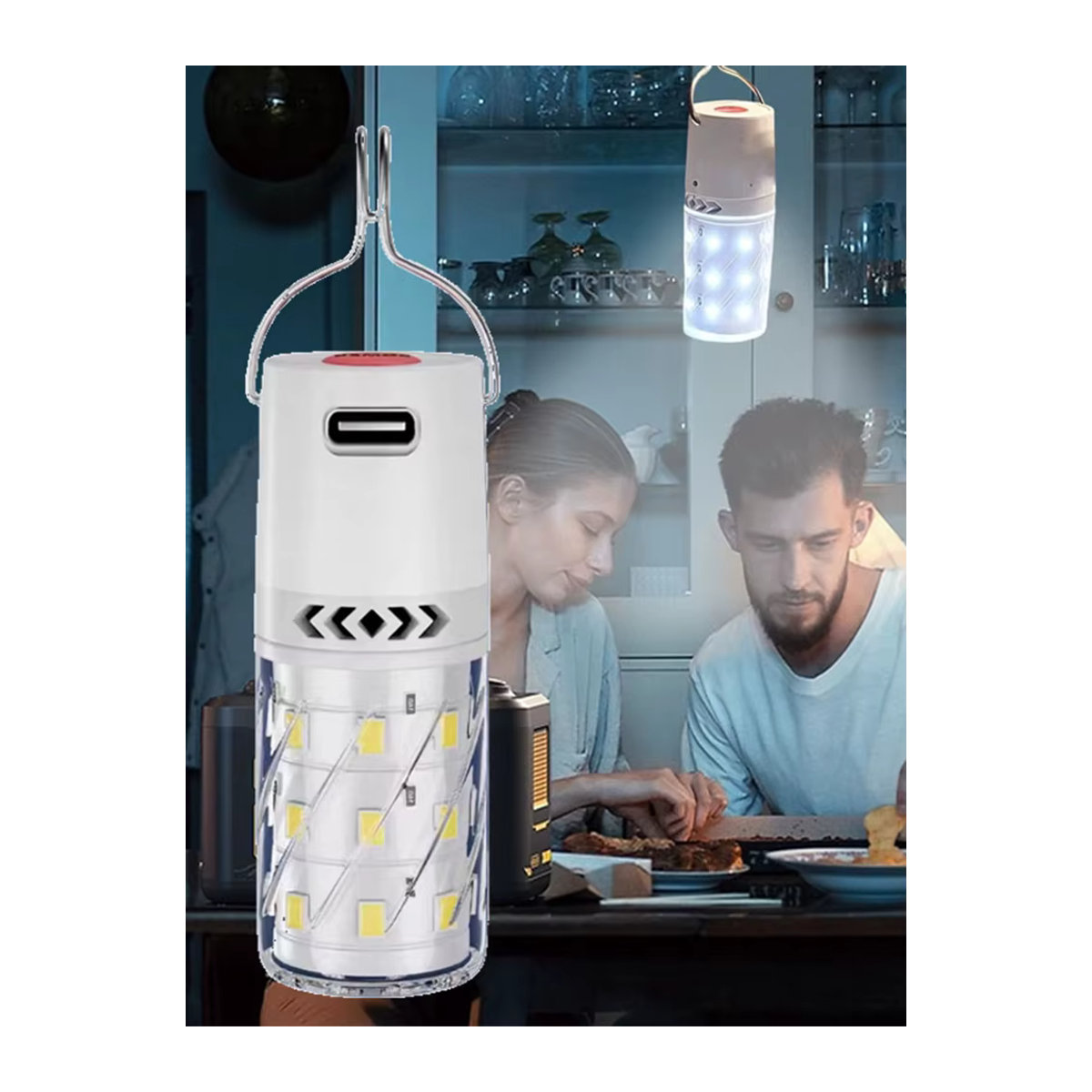 VENUSWING USB-aufladbare LED-Campinglampe mit Haken als tragbare Outdoor-Notfallbeleuchtung - Bild 7
