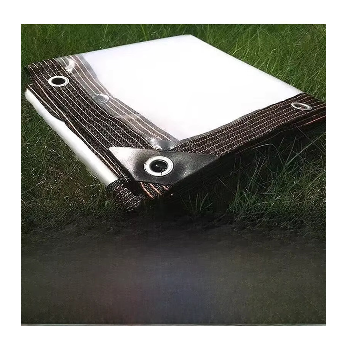 Verdickte transparente wasserdichte Plane für den Garten, regenfest und durchsichtig, Polyplane als Pflanzenabdeckung und Isolierung mit Ösen - Bild 7