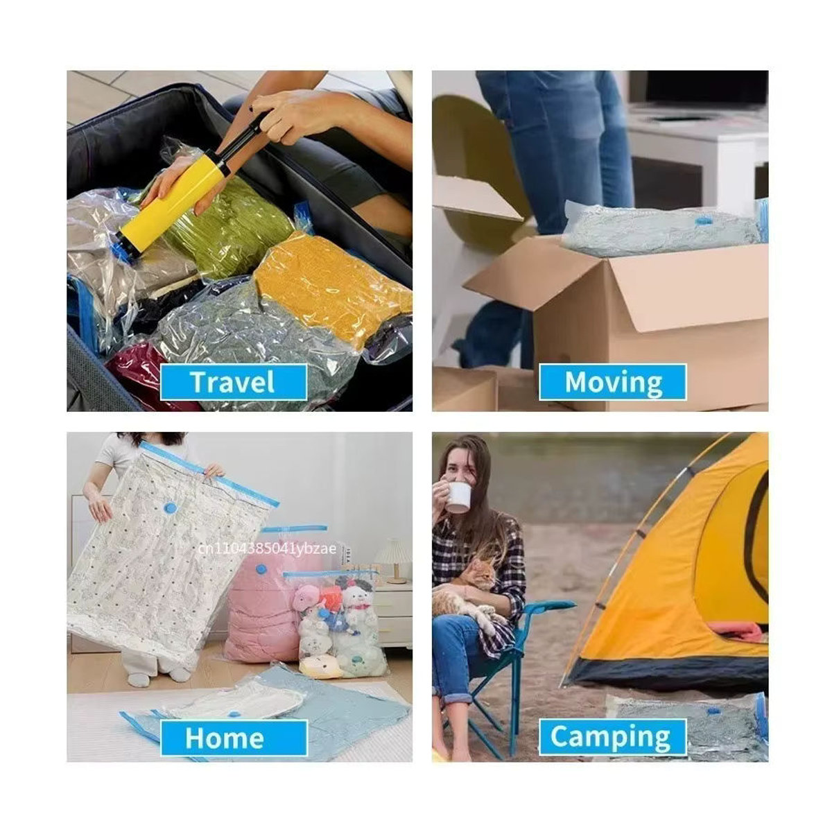 Verdickte Vakuum-Kompressionsbeutel transparente Aufbewahrungsbeutel für Kleidung und Bettzeug - Bild 5