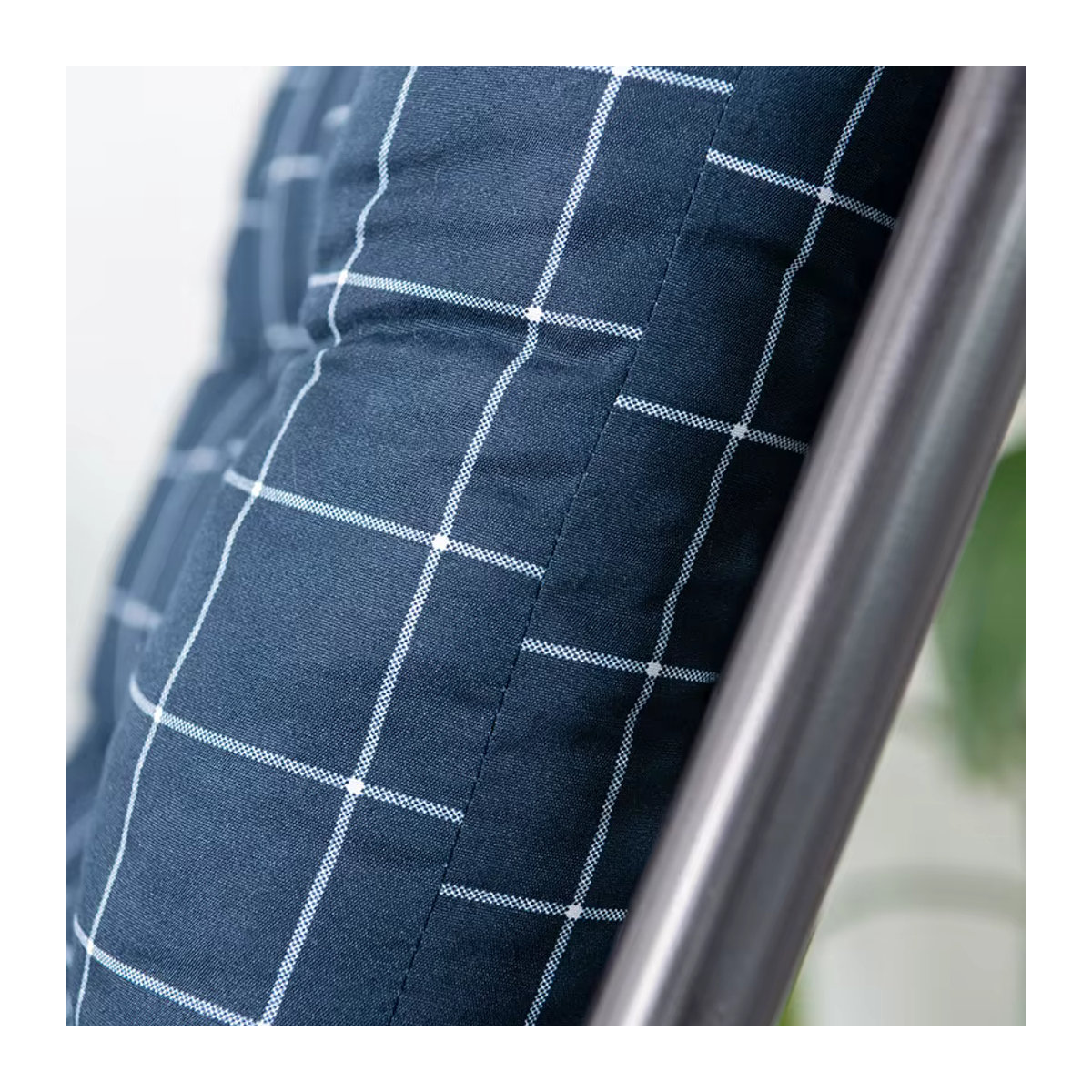 Verdicktes Universal Lounge Kissen für Schaukel- und Rattanstühle, Blau, Geometrisch - Bild 5