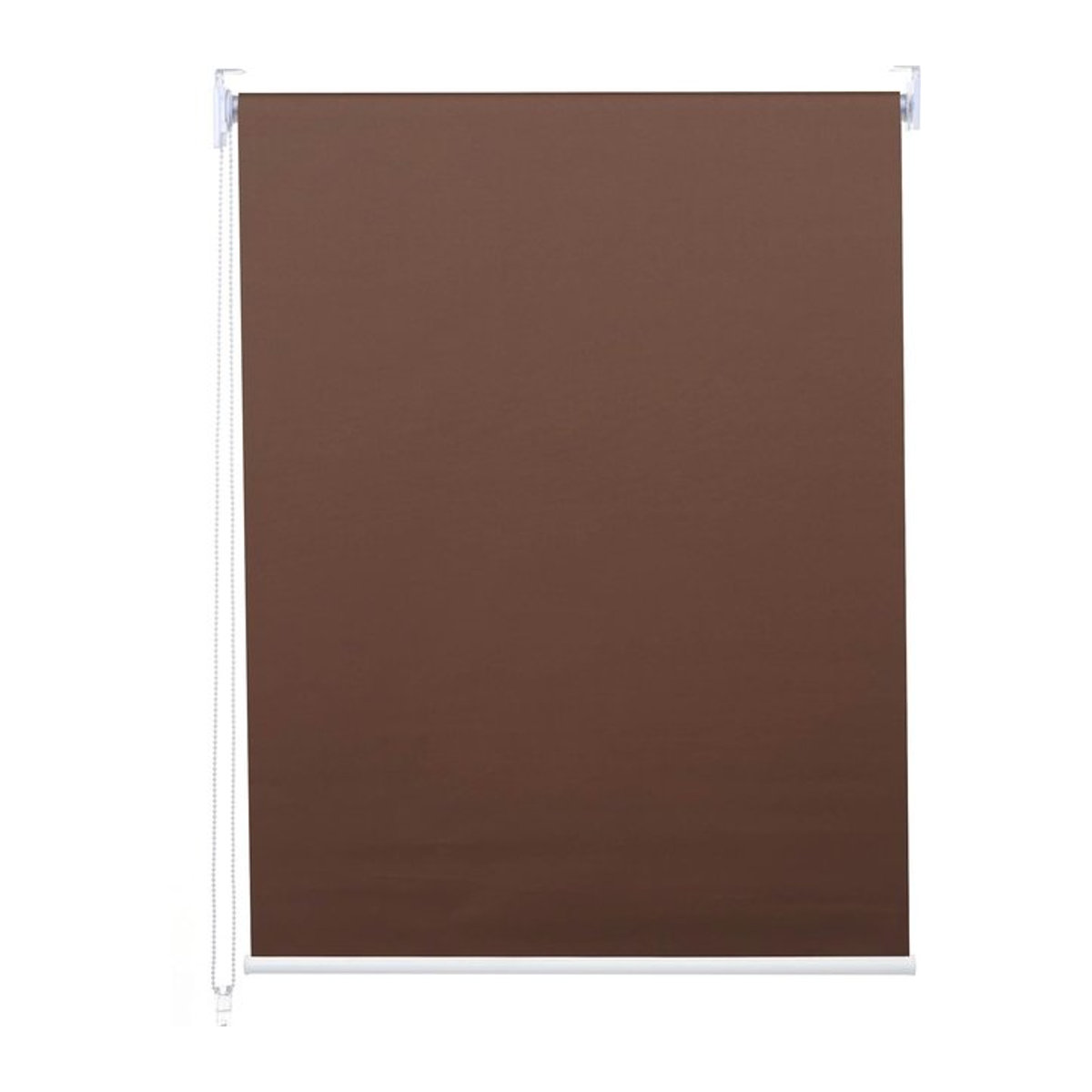 Verdunkelndes Seitenzugrollo MCW-D52 als Fensterrollo und Jalousie zum Sonnenschutz, blickdicht, braun, B: 90 cm, H: 230 cm - Bild 1