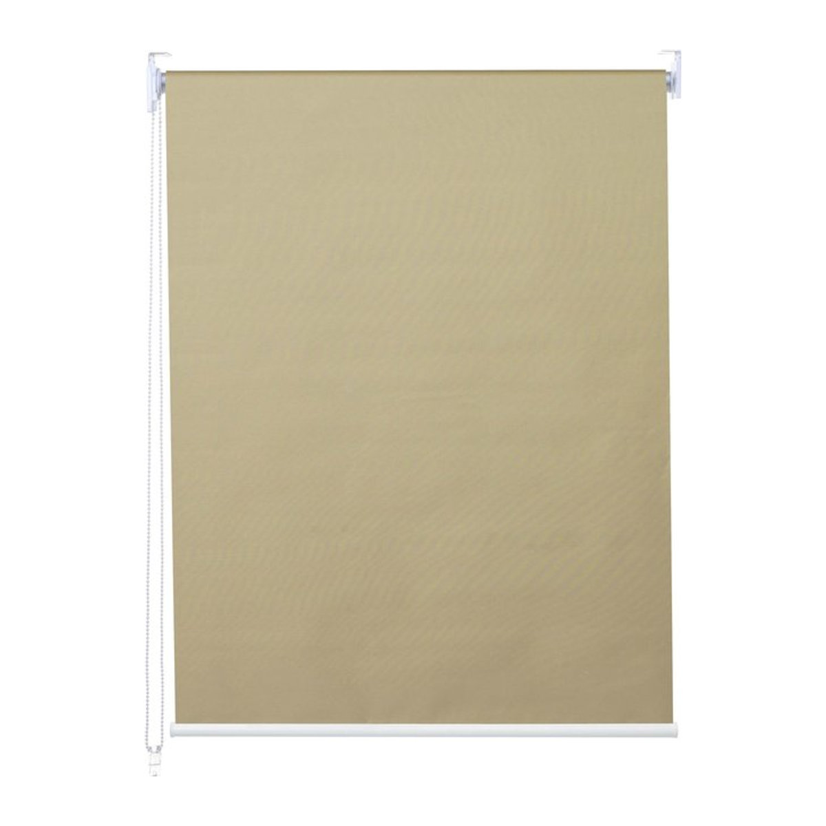 Verdunkelungs-Rollo MCW-D52 Seitenzugrollo als Sonnenschutz blickdicht, Farbe: beige, B: 80 cm, H: 230 cm - Bild 1