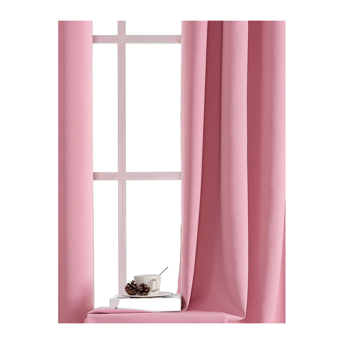 Verdunkelungsvorhang aus Polyester für Wohnzimmer, Schlafzimmer oder Küche in Grün oder Rosa - Bild 6