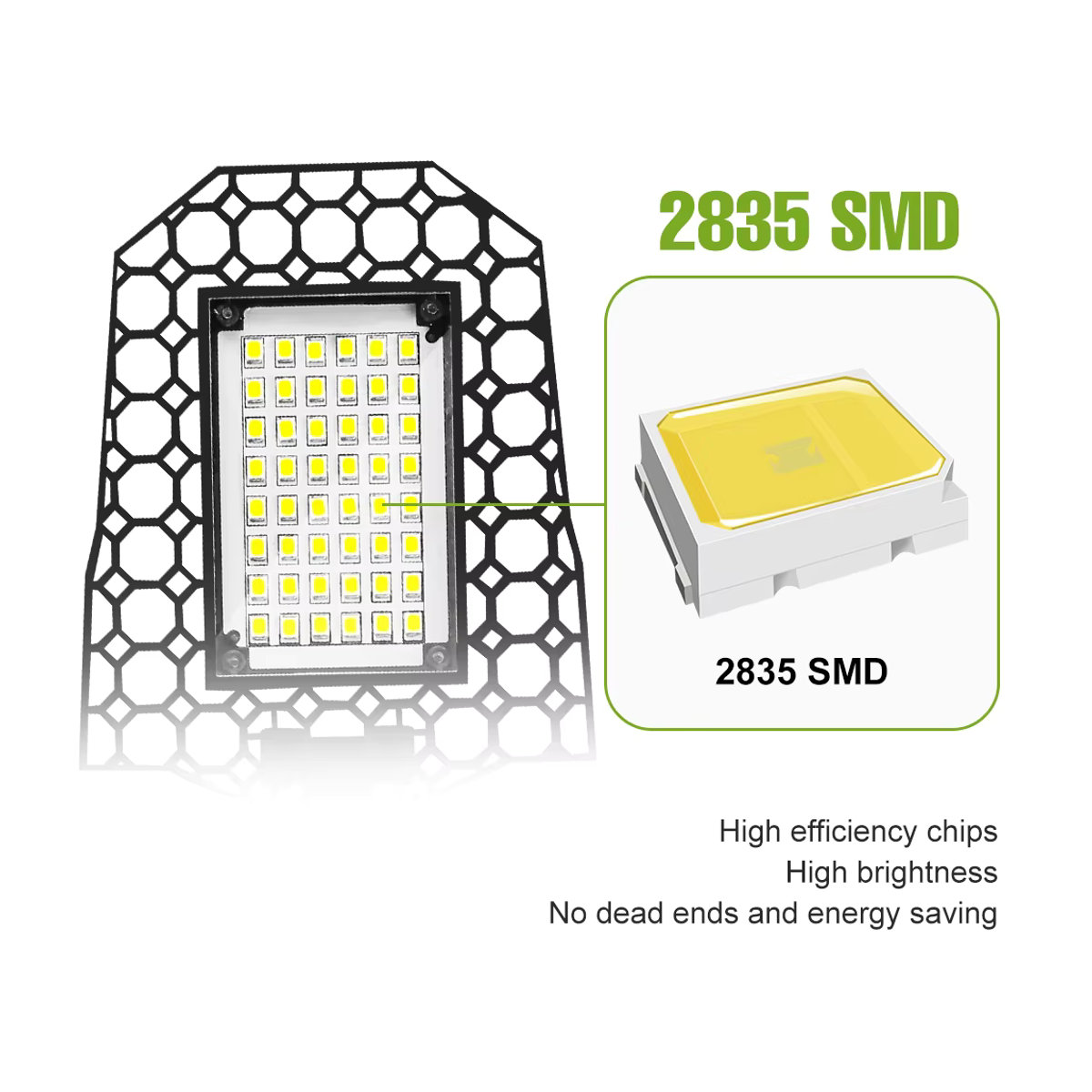 Verformbare LED-Garagen-Glühbirne mit E27-Sockel für Garage, Lager und Keller, 250 W Äquivalent, wählbar zwischen 3000 K und 6000 K - Bild 3