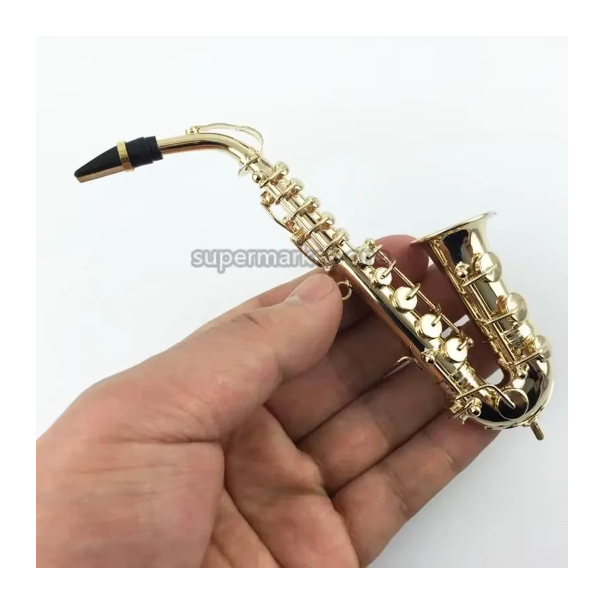 Vergoldetes Saxophonmodell in Gold für 12-Zoll-Actionfiguren, Maßstab 1:6, Länge: 12 cm - Bild 1