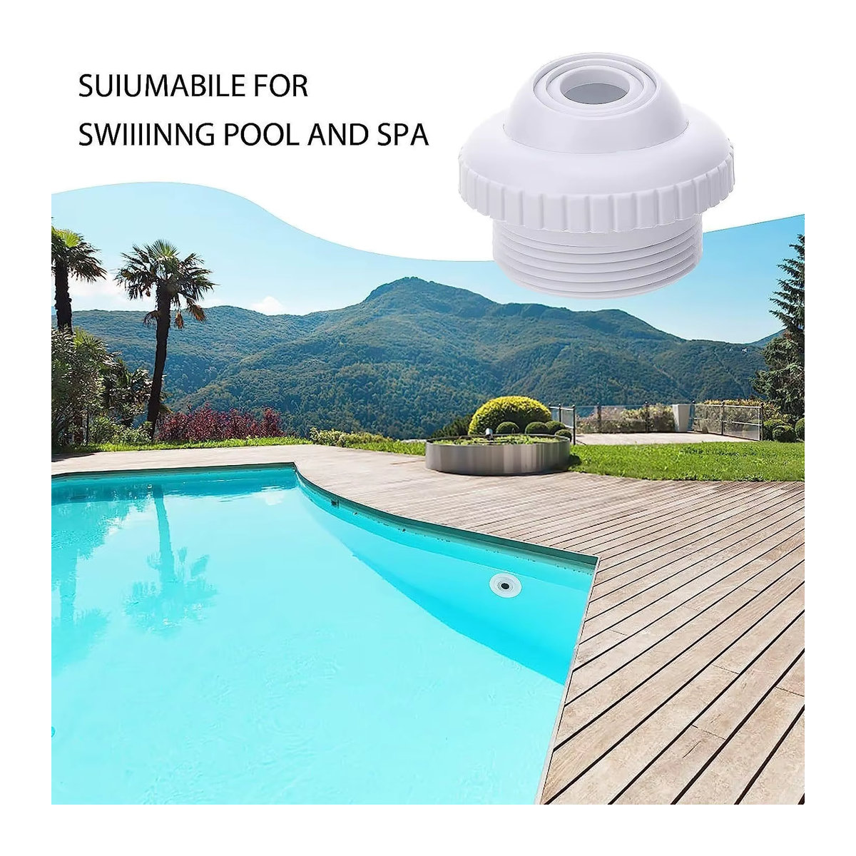 Verstellbare Massagekügel für Schwimmbad und Spa als Rücklaufstrahl für Wanneneinlässe und -auslässe - Bild 3