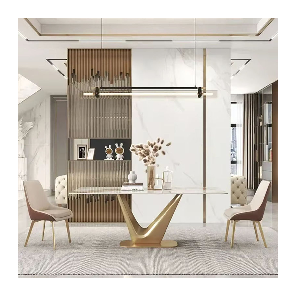 Vertraue Möbel Moderner Esstisch in Weiß für Küche und Wohnzimmer - Bild 5
