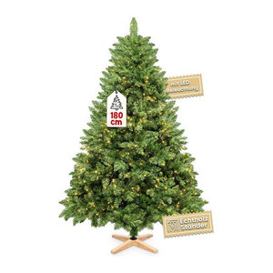 VESKA Künstlicher Weihnachtsbaum Nordmanntanne in Grün mit Holzständer, Höhe: 180 cm