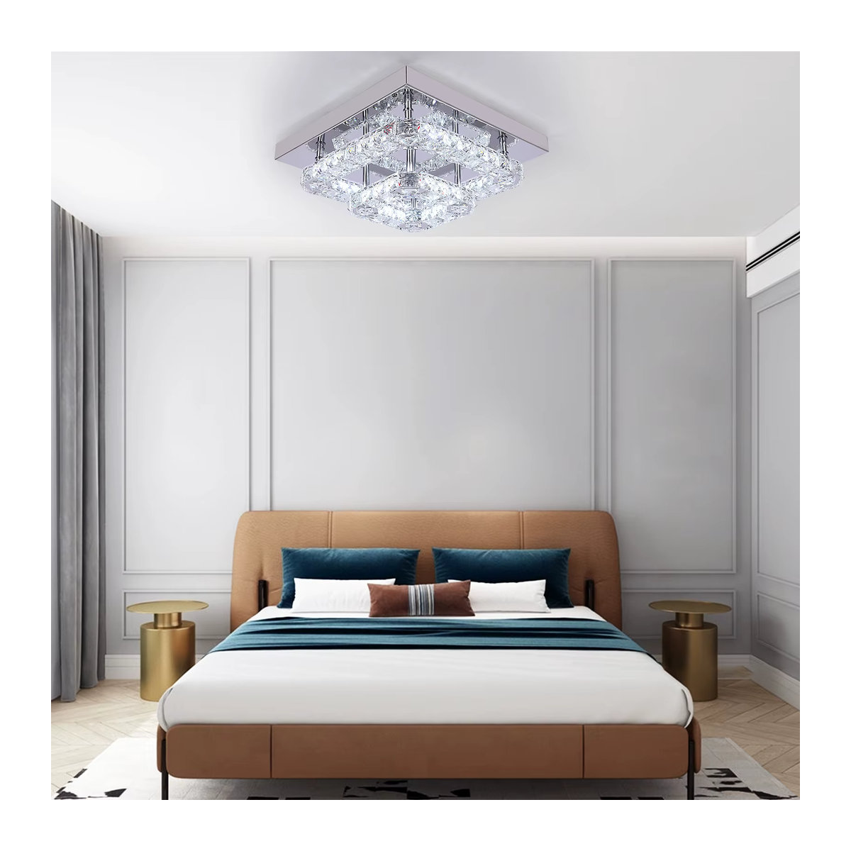 Vetrulus Kristall Kronleuchter mit LED und Chrom-Finish für Wohnzimmer, Schlafzimmer und Esszimmer - Bild 4