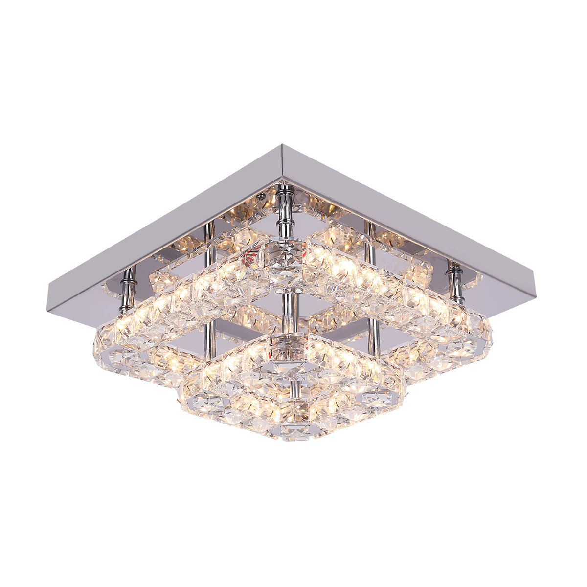 Vetrulus Kristall Kronleuchter mit LED und Chrom-Finish für Wohnzimmer, Schlafzimmer und Esszimmer - Bild 7