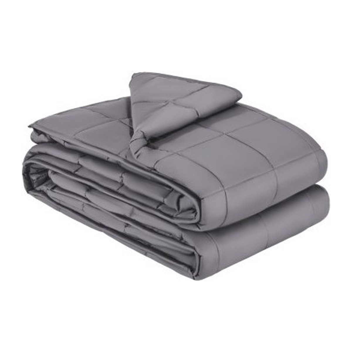 VEVOR Gewichtsdecke aus Baumwolle mit Glasperlen, Kingsize, Grau, B: 203,2 cm, T: 221 cm, Gewicht: 11,5 kg - Bild 1