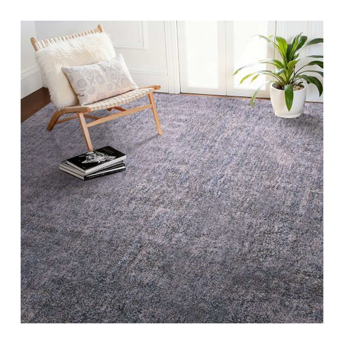 VEVOR Kurzflor Teppich Grau, kuscheliger Wohnzimmerteppich mit 20 mm Florhöhe und rutschfester TPR-Unterseite, B: 365,8 cm, T: 274,3 cm - Bild 1