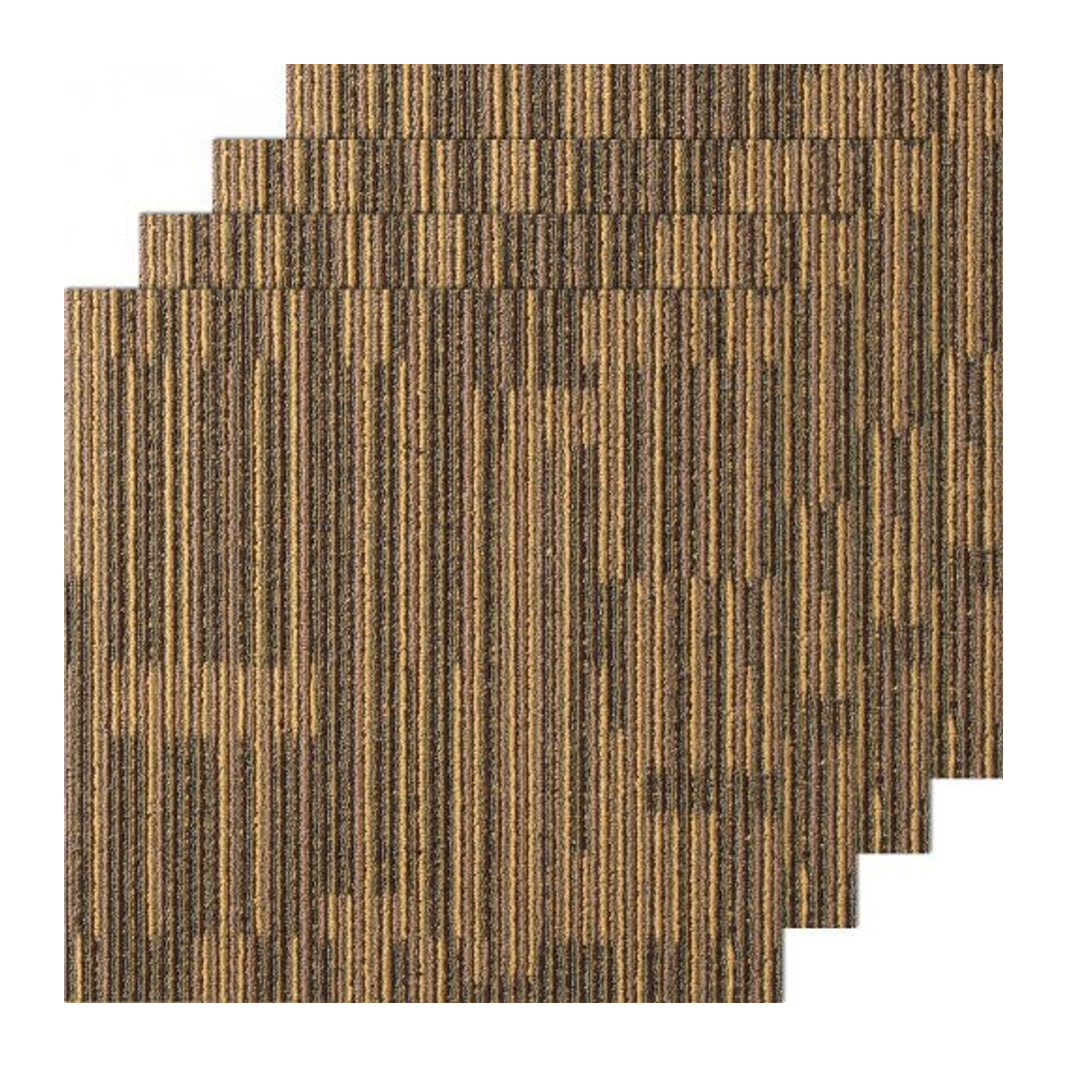 VEVOR Teppichfliesen mit Polsterung, Braun, 12 Stück, B/B: 50 x 50 cm - Bild 1