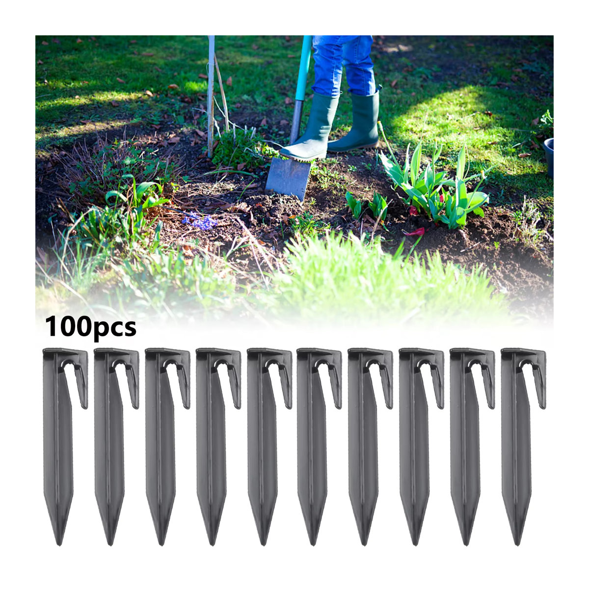 Vibratite 100 Stück Rasenmäher Spikes zur Verankerung von Roboter Mäher Grenzen für den Garten - Bild 4