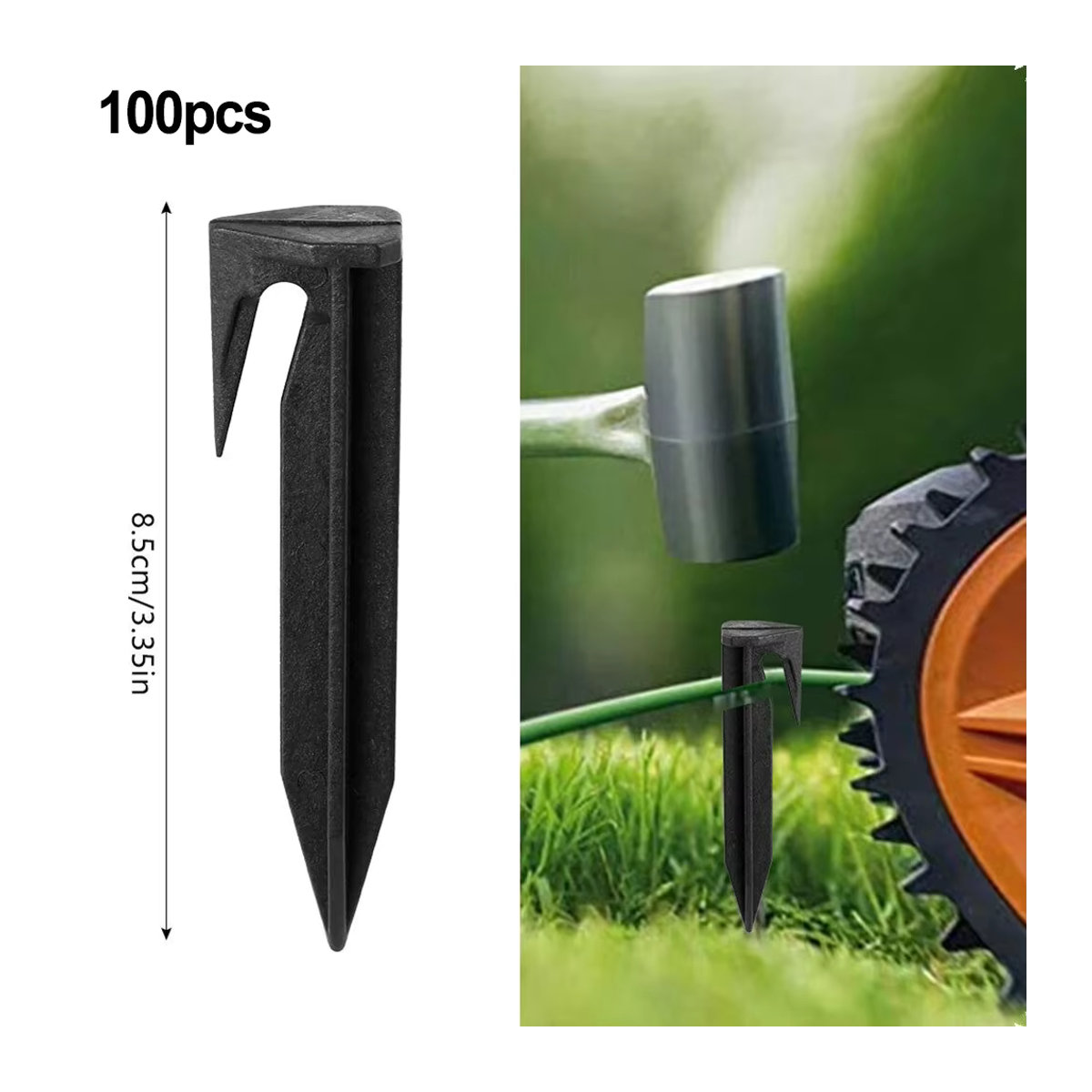 Vibratite 100 Stück Rasenmäher Spikes zur Verankerung von Roboter Mäher Grenzen für den Garten - Bild 6