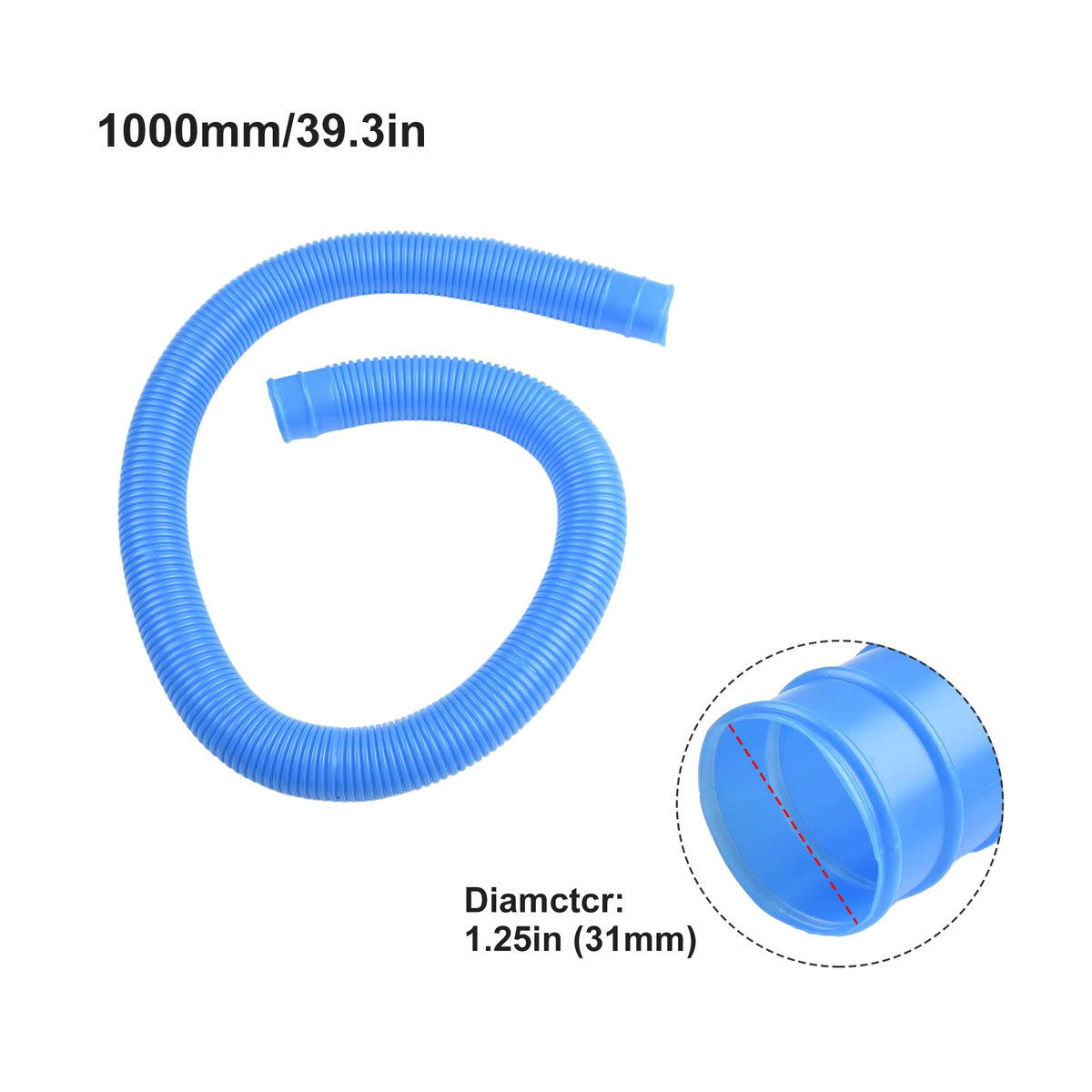 VIBRATITE 2er-Set Poolschläuche 32mm für Oberflurpools und Filterpumpen als Ersatzteil und Zubehör für die Filtration - Bild 3