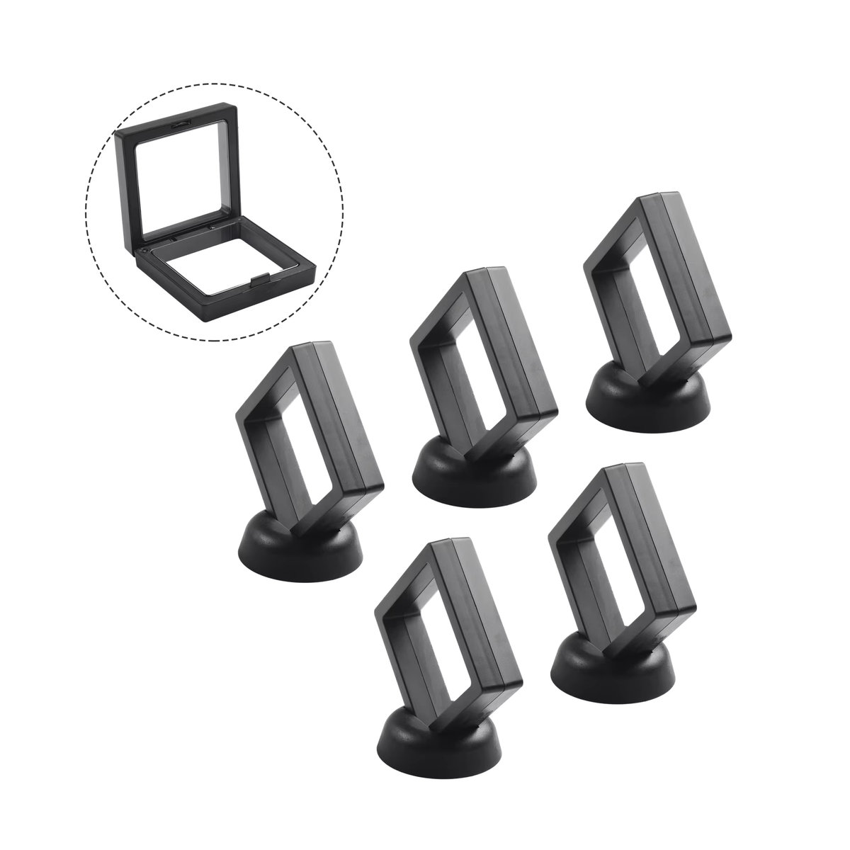VIBRATITE 3D Schmuck Display-Ständer für Ringe und Münzen, quadratisch, Schwarz/Weiß, B/T/H: 70 x 70 x 20 cm - Bild 2