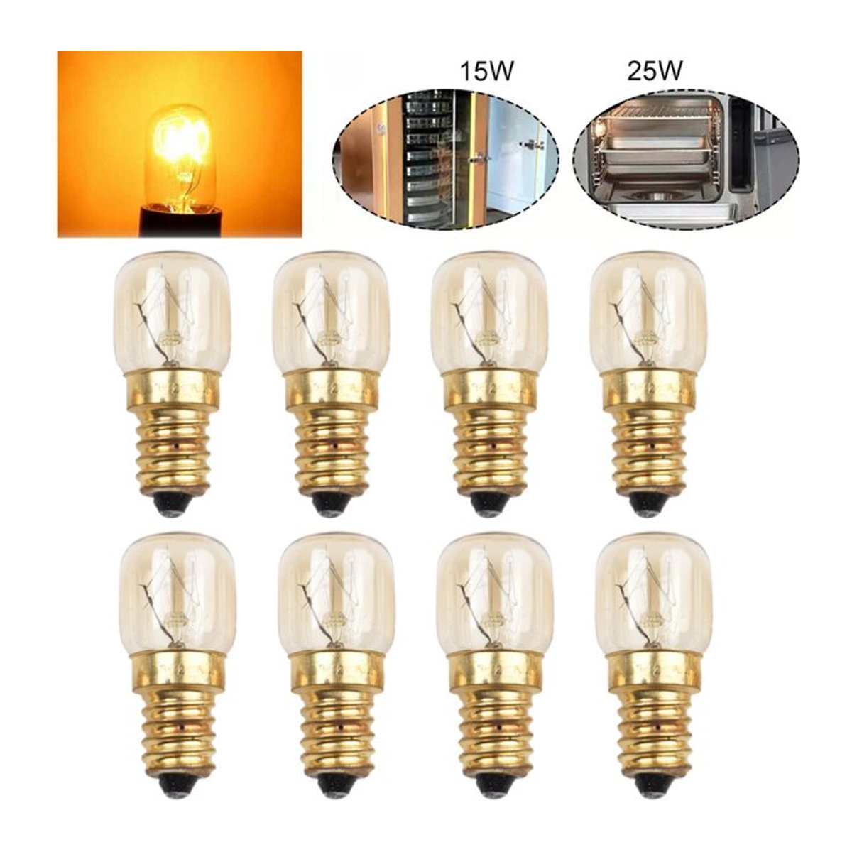 VIBRATITE 4er Set E14 Salzlampe Globe Glühbirnen 15W für Kronleuchter und Wandleuchter - Bild 1