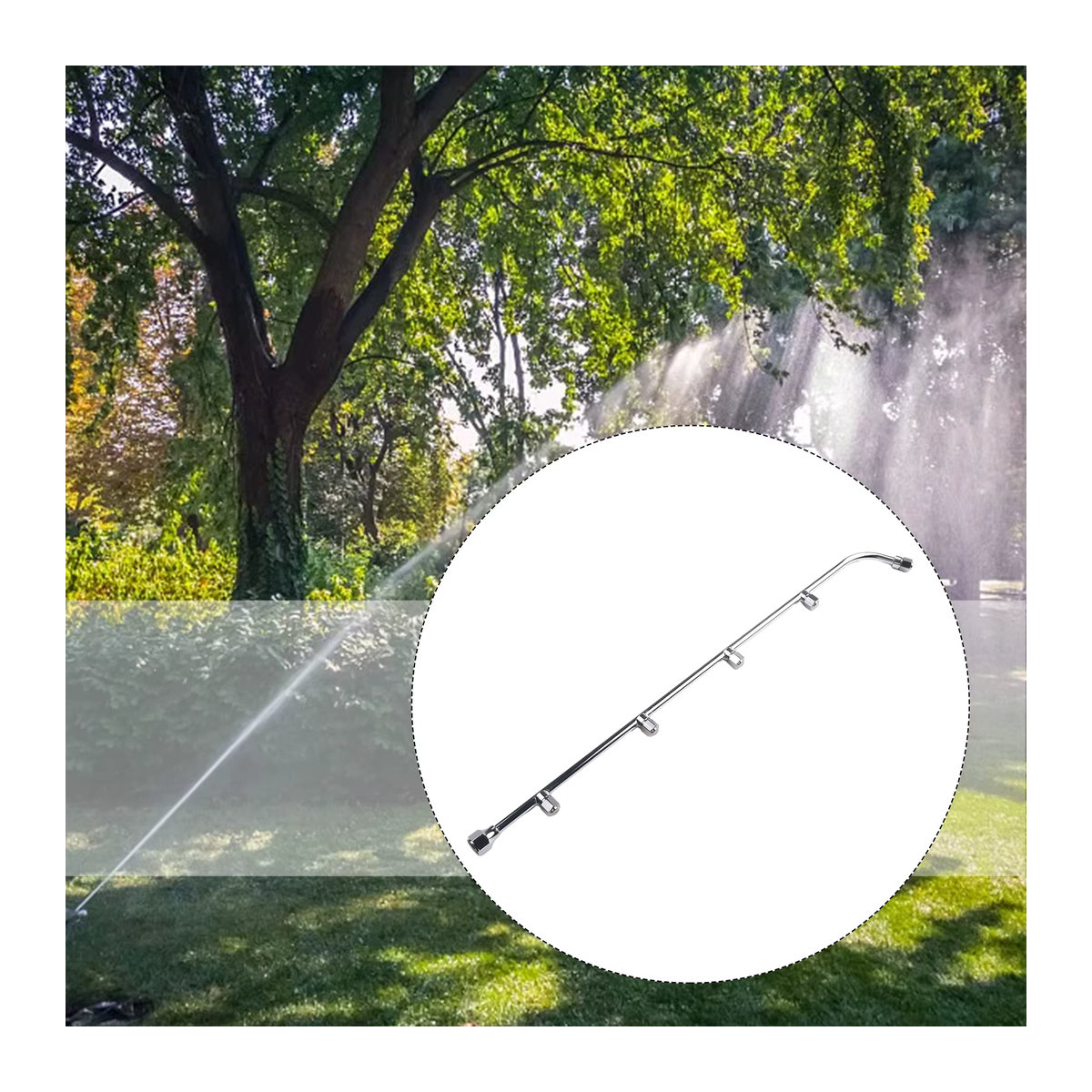 VIBRATITE Elektrische Sprühdüse mit 1 bis 5 Köpfen M14 für Landwirtschaft und Garten aus Edelstahl in Silber - Bild 3