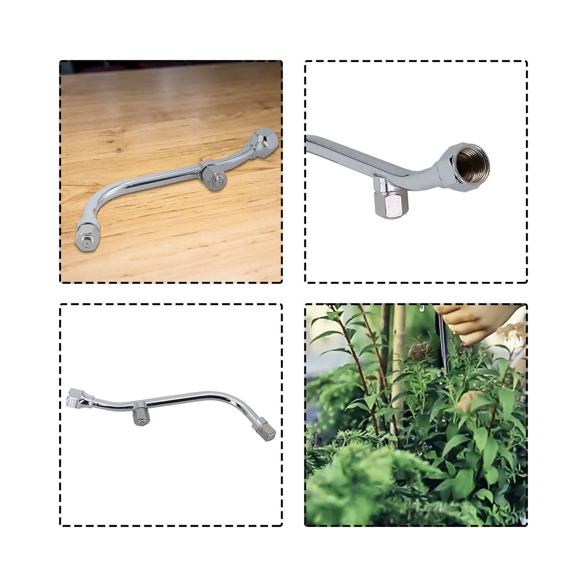 VIBRATITE Elektrische Sprühdüse mit 1 bis 5 Köpfen M14 für Landwirtschaft und Garten aus Edelstahl in Silber - Bild 4