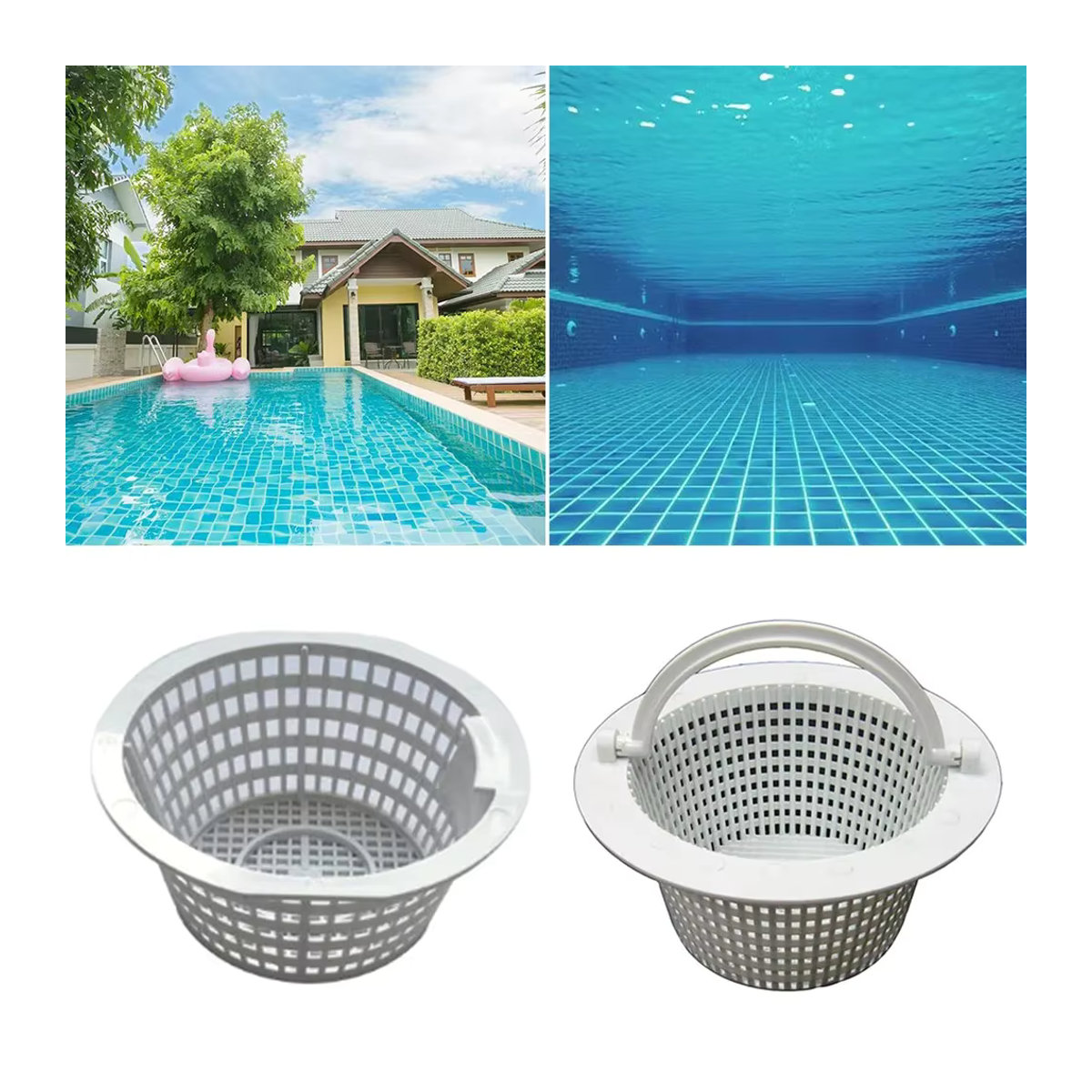VIBRATITE Ersatz Skimmerkorb für Pool aus Kunststoff in Weiß - Bild 2