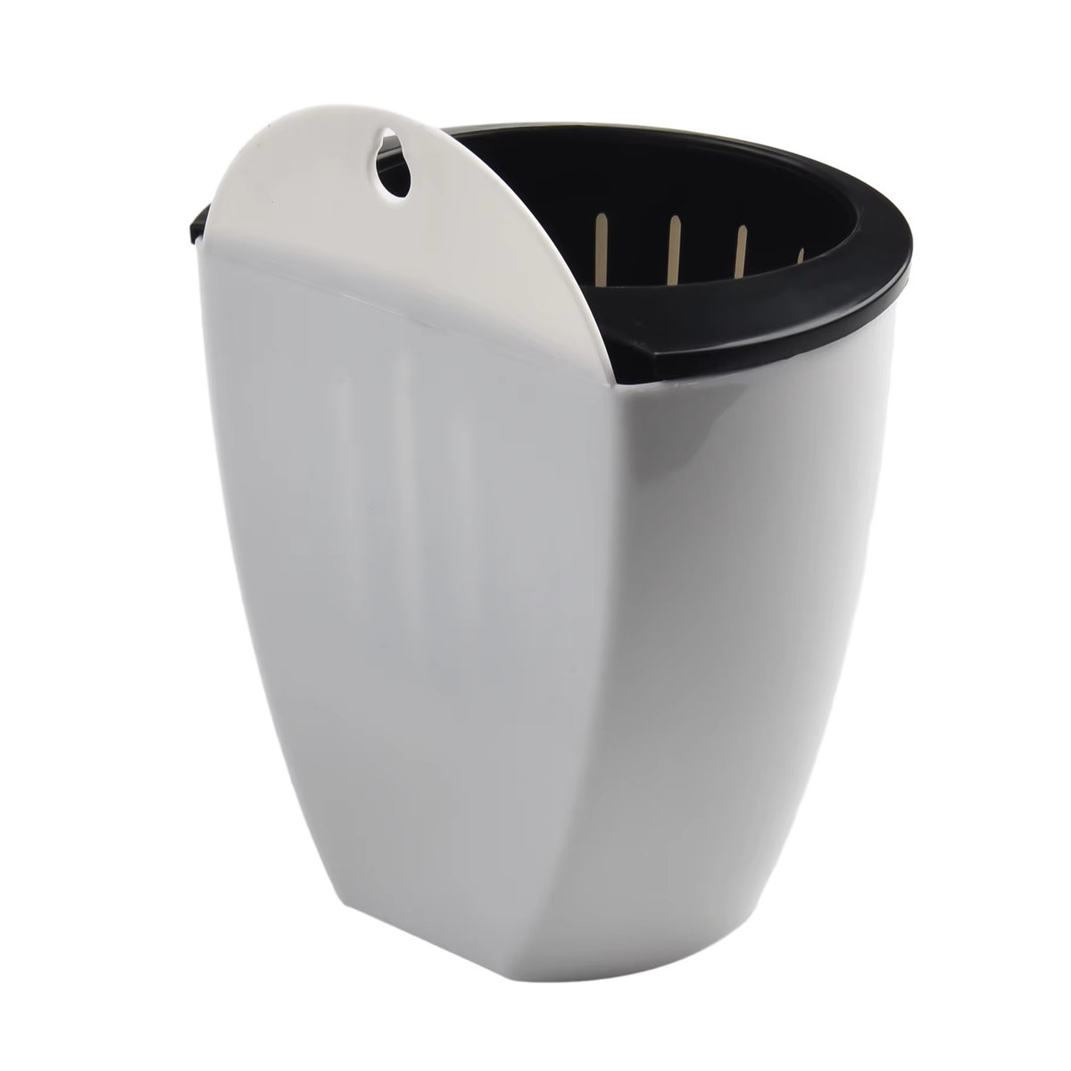 VIBRATITE Hängender Blumentopf mit automatischer Wasseraufnahme in Weiß für Sukkulenten und Kräuter - Bild 4