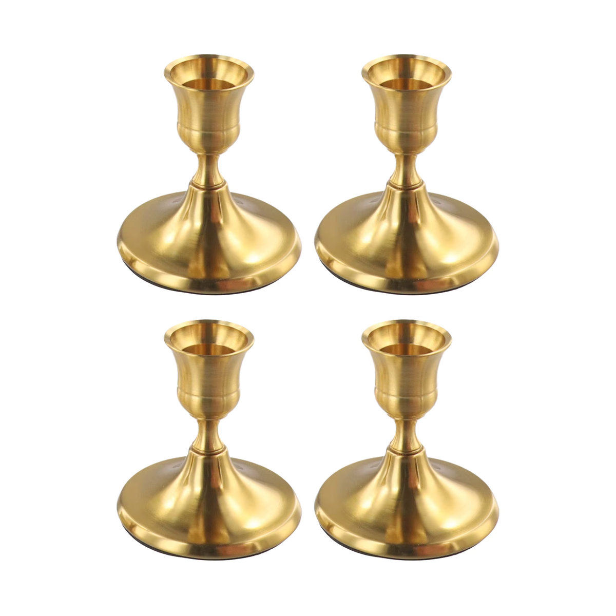 VIBRATITE Kerzenhalter aus Messing in Gold und Kupfer für Tafelkerzen, klassische Tischdekoration für Hochzeiten und festliche Anlässe - Bild 3