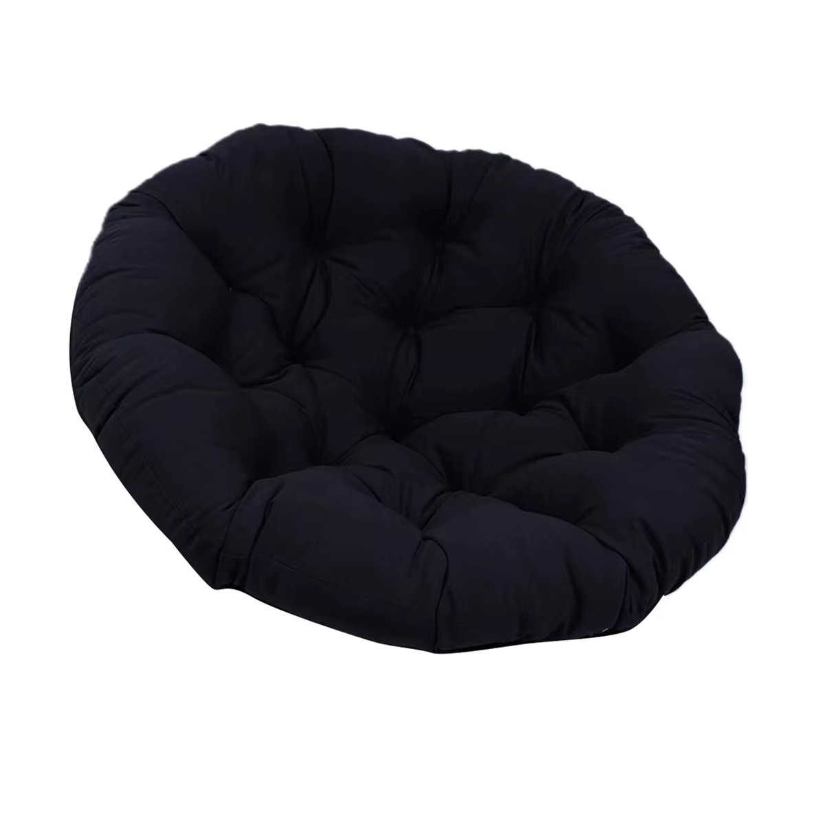 VIBRATITE Papaya-Hängestuhl im Bohemian-Stil aus Rattan mit rundem Kissen in Beige, wasserdicht für den Innen- und Außenbereich - Bild 3