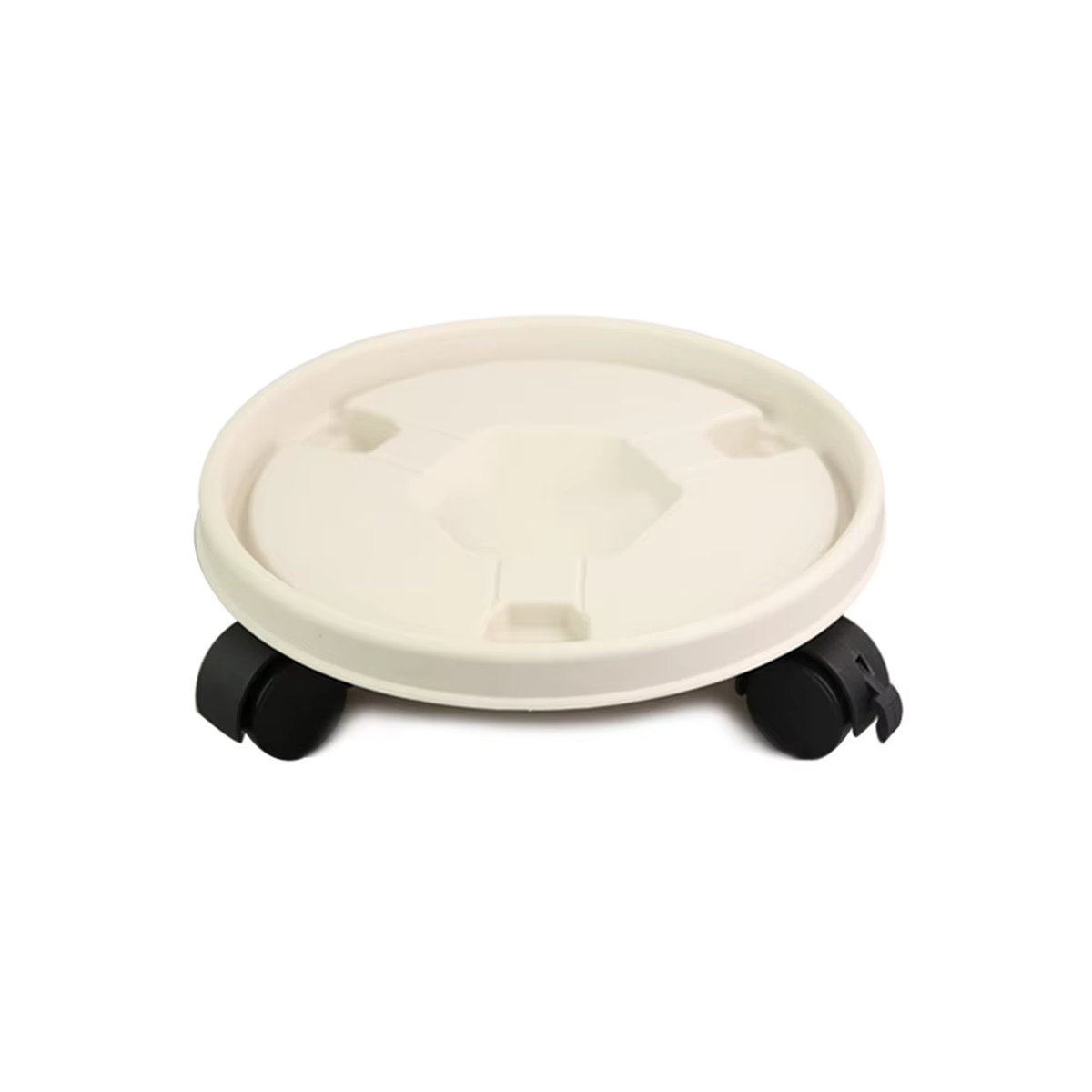 VIBRATITE Pflanzenbeweger mit Rädern, runder Kunststoff-Blumentopfhalter, Durchmesser: 260 mm - Bild 4