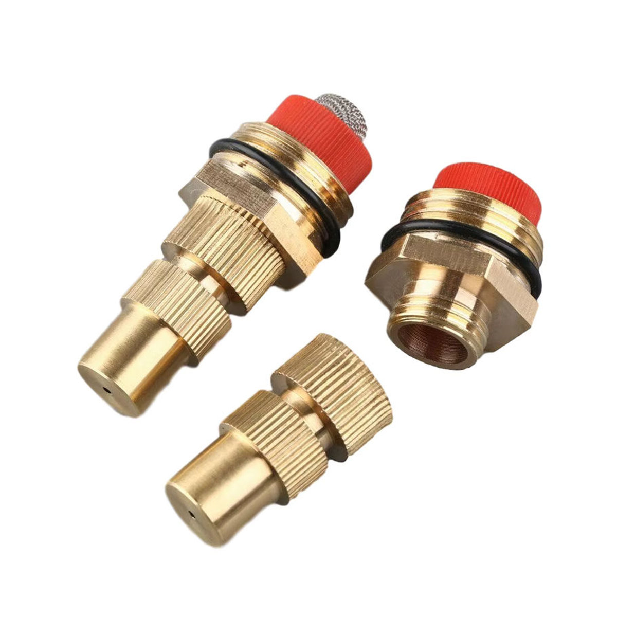 Vibratite Set mit 5 verstellbaren Sprühdüsen für Gartenbewässerung aus Metall in Alufarben mit 1/2 Zoll DN15 Außengewinde Anschluss - Bild 2