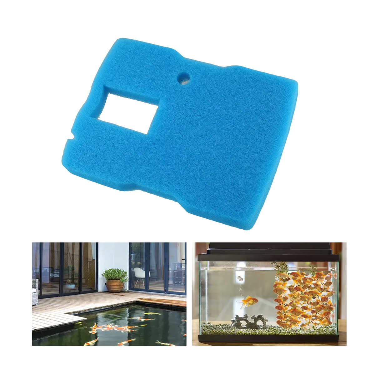 VIBRATITE Teichschwamm-Filterpad Blau für 660 GPH Brunnenpumpen und CUF-6000 All-in-One-Teichfilter - Bild 7