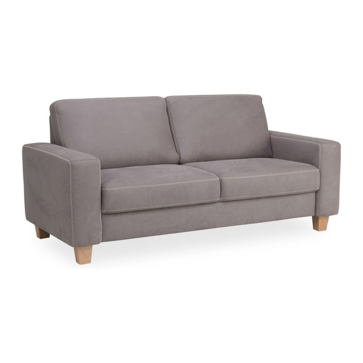 Vicco 3-Sitzer Sofa BUDDY in Beige oder Grau mit Buche-Elementen und Stoffbezug im modernen Design - Bild 1