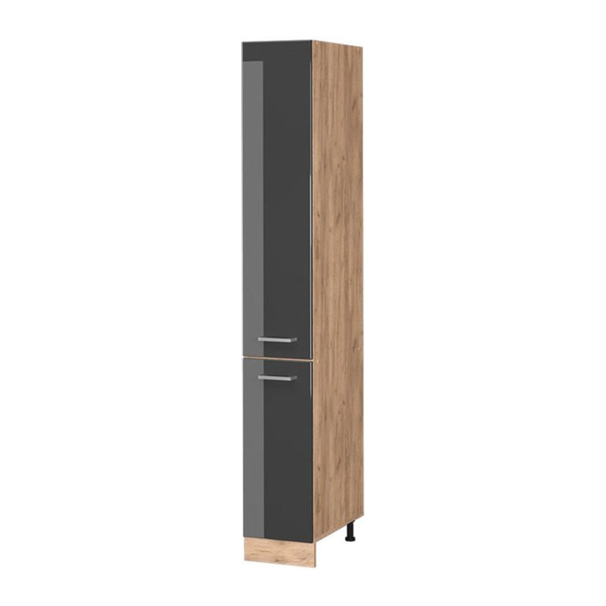 Vicco Apothekerschrank R-Line in Eiche und Anthrazit mit Drehtüren, Breite: 30 cm, Höhe: 207 cm, Tiefe: 57,2 cm - Bild 2