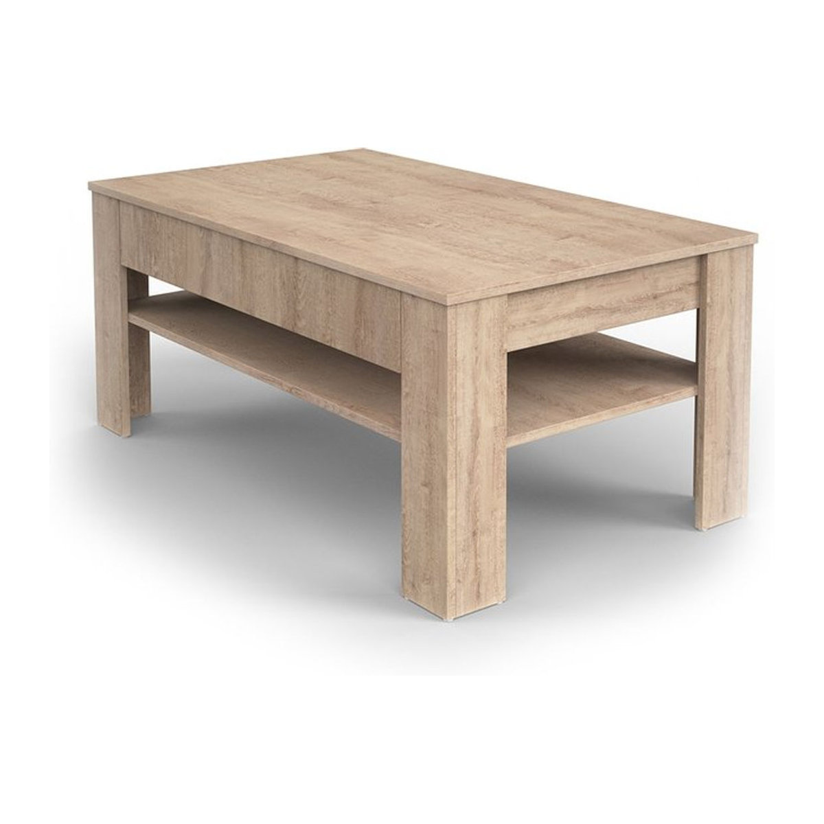 Vicco Couchtisch modern mit Schublade in Sonoma, rechteckig, Breite: 92,2 cm, Tiefe: 60 cm - Bild 1