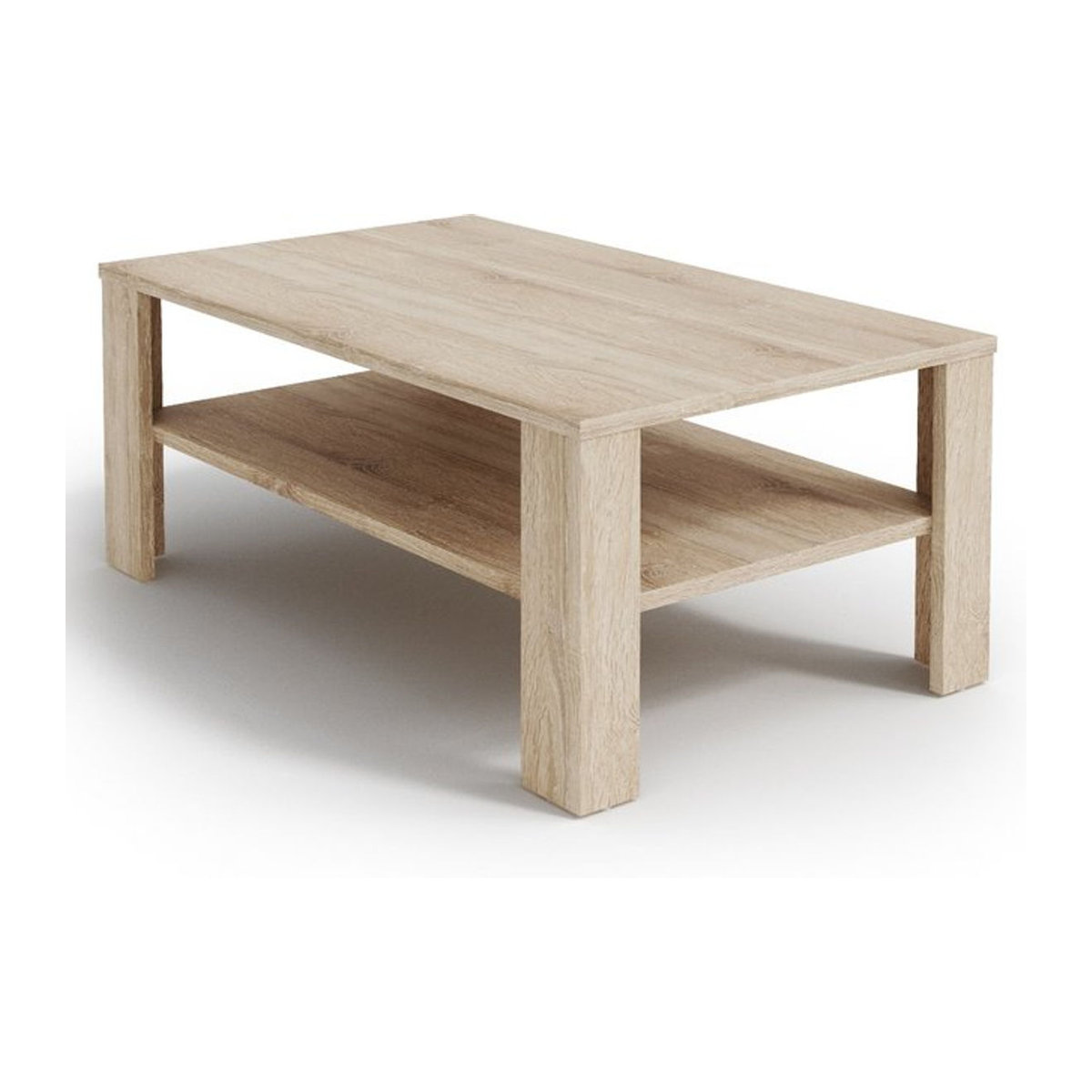Vicco Couchtisch Sonoma Eiche Natur in rechteckiger Form B/T: 100 x 60 cm - Bild 1