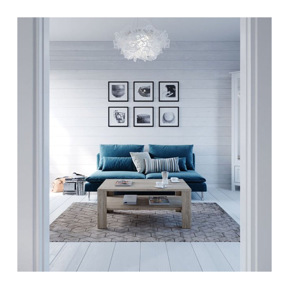 Vicco Couchtisch Sonoma Eiche Natur in rechteckiger Form B/T: 100 x 60 cm - Bild 2
