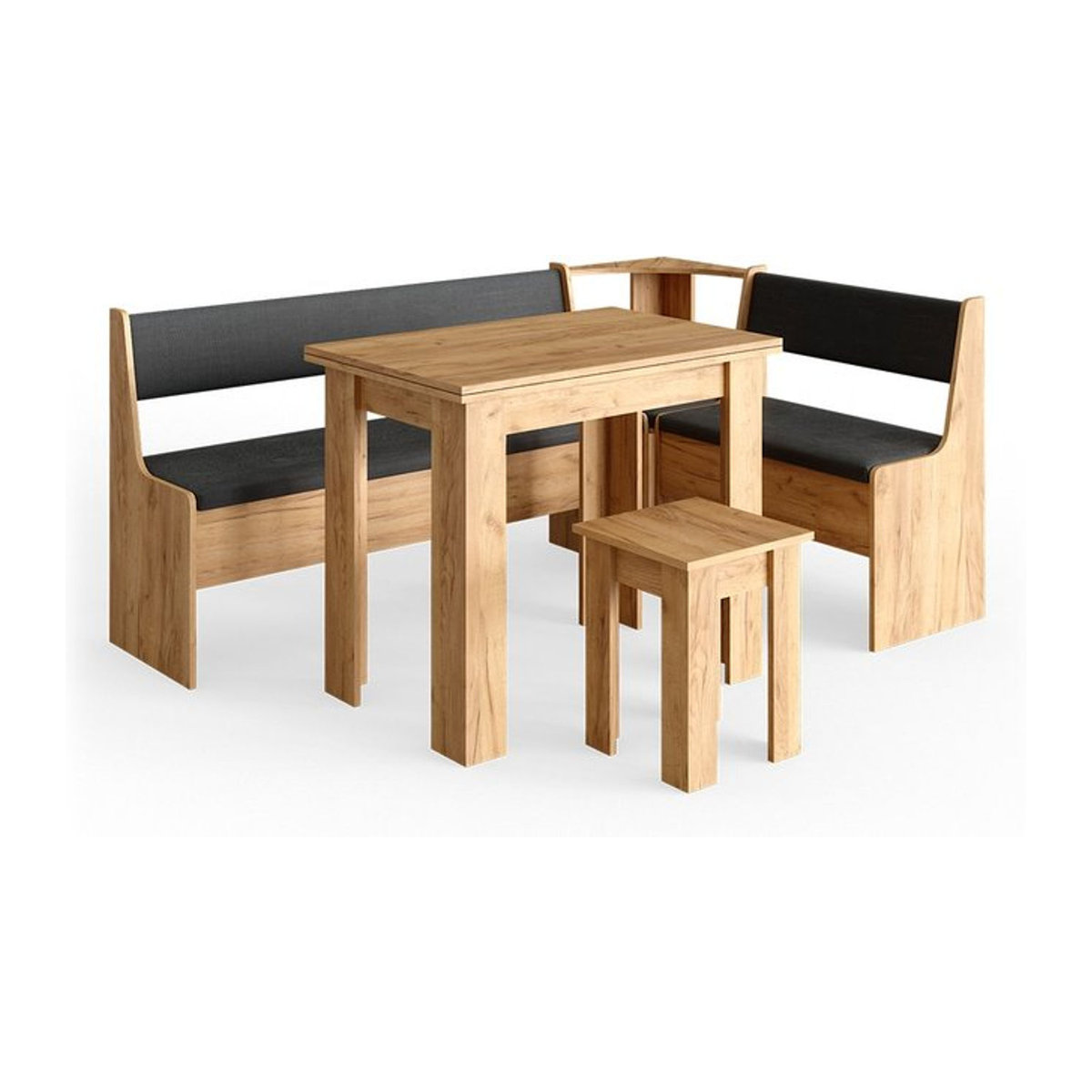 Vicco Eckbankgruppe Roman in Eiche Natur mit Tisch, Esszimmergruppe modern und klassisch, B/T: 180 x 41.5 cm - Bild 2