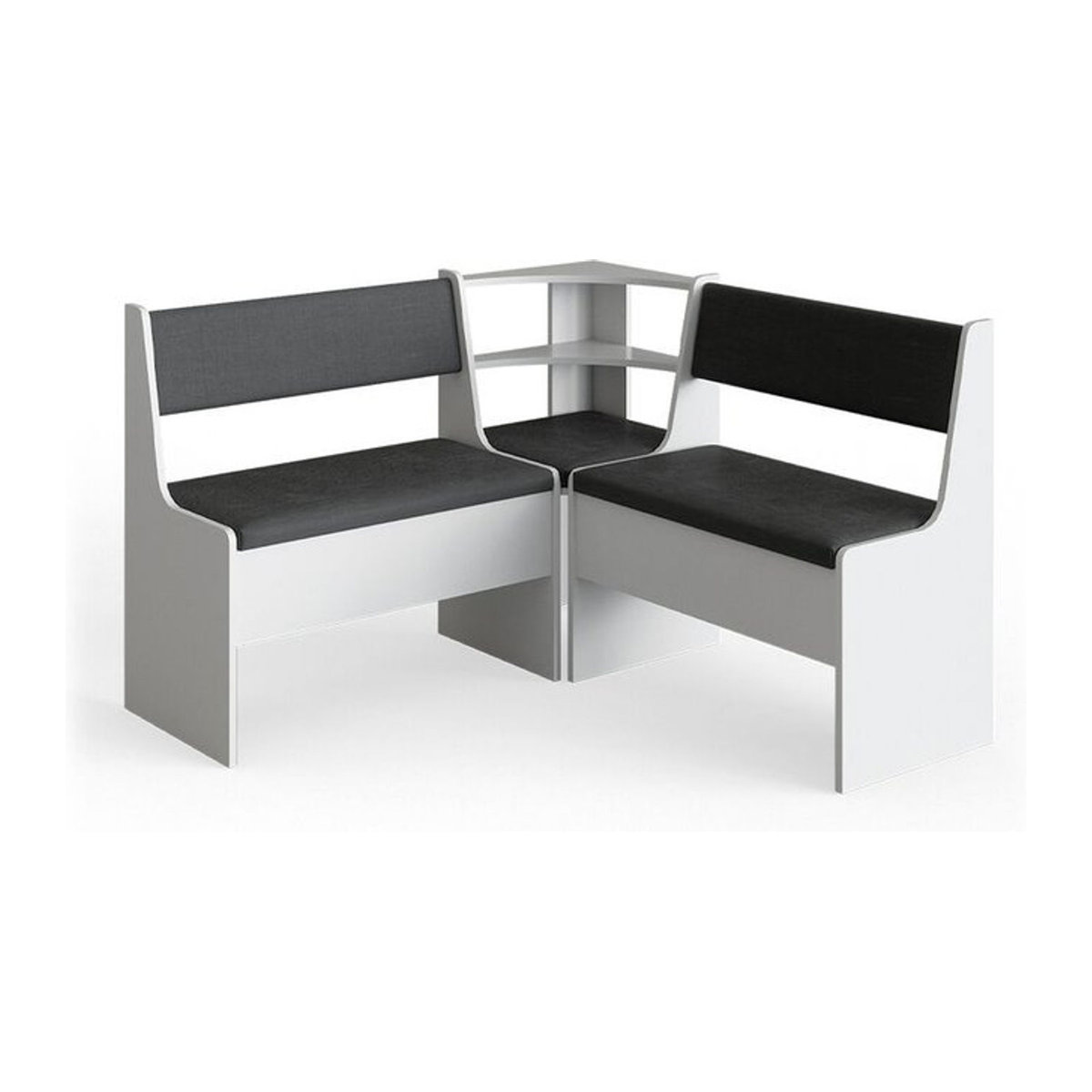 Vicco Eckbankgruppe Roman in Weiß, klassisch und minimalistisch, Breite: 120 cm - Bild 2