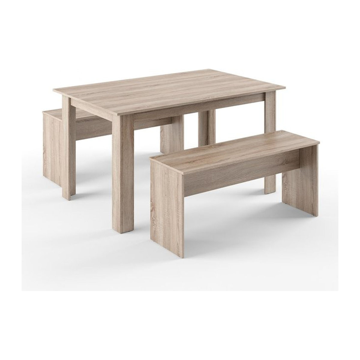 Vicco Essgruppe aus Holz in Sonoma Natur mit minimalistischem Design - Bild 1