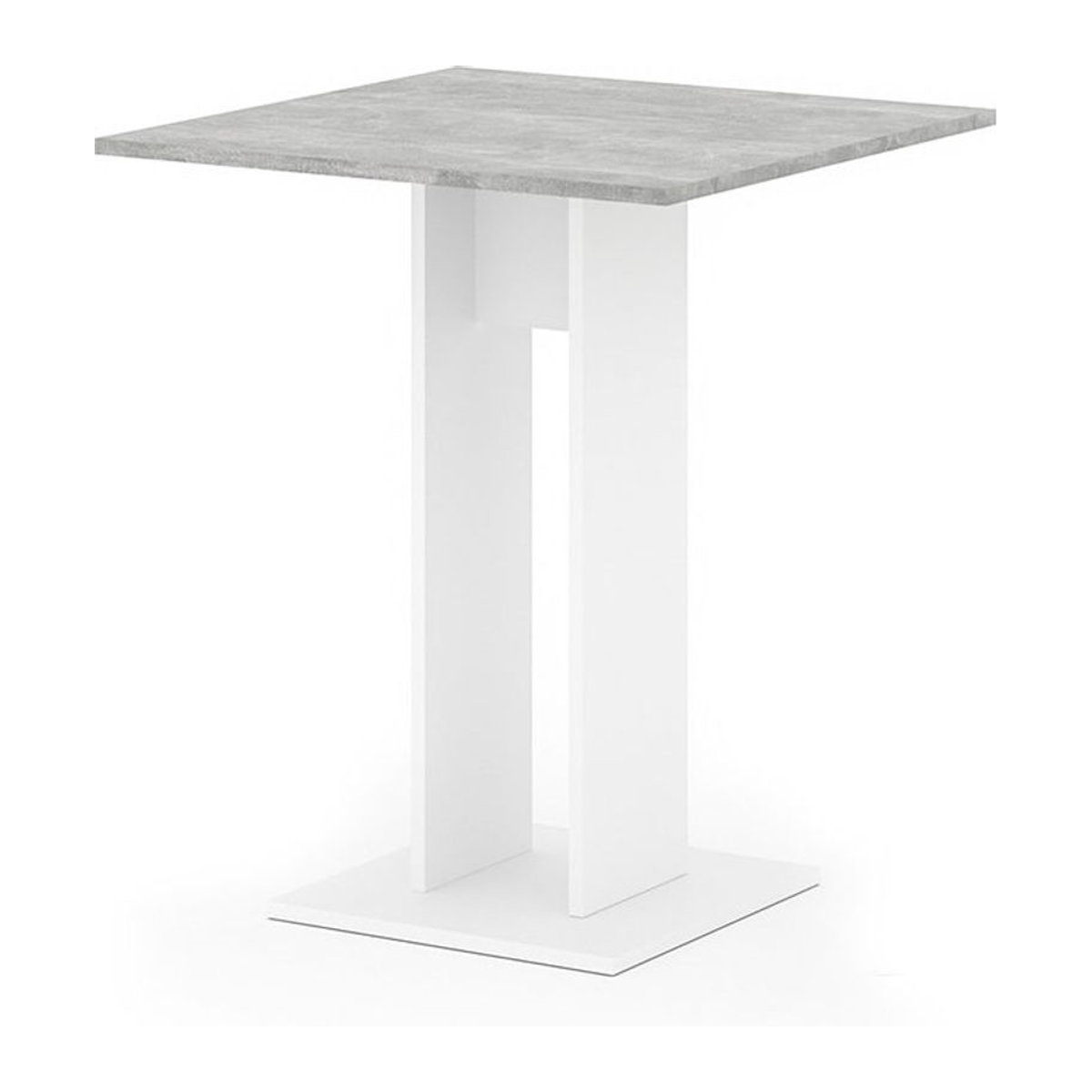 VICCO Esstisch Repose Säulentisch in Weiß Beton, quadratisch, B/T: 65 x 65 cm, H: 78 cm - Bild 1