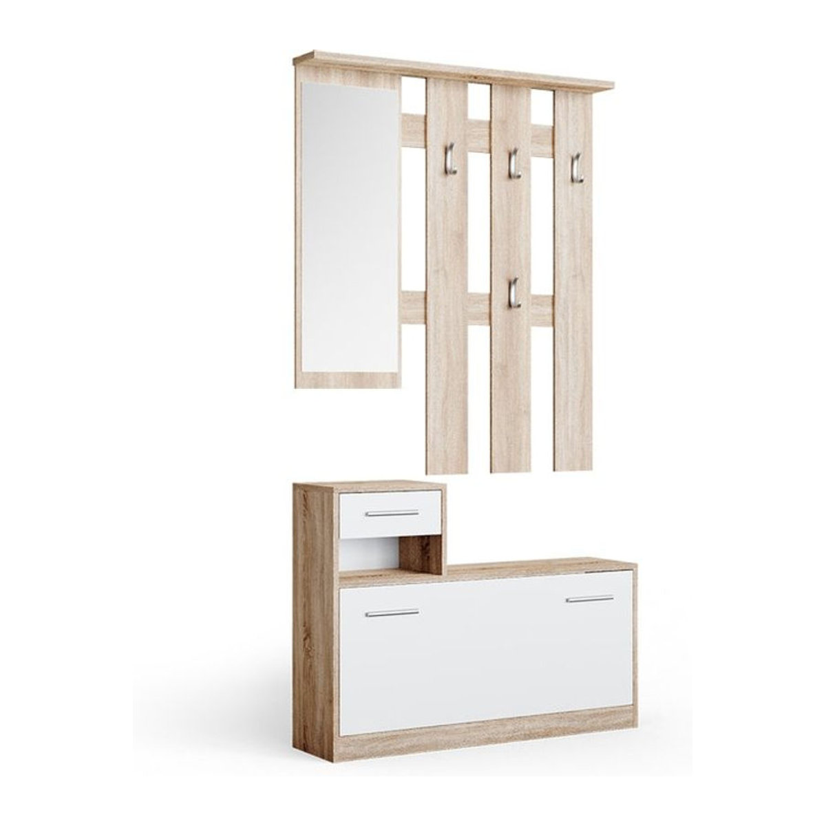 Vicco Flurgarderobe Set Billy in Sonoma im skandinavischen Design aus Holzwerkstoff - Bild 1