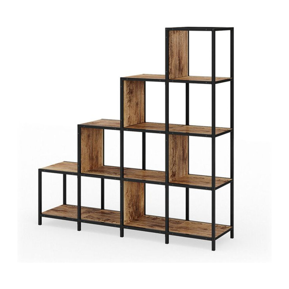 Vicco Fyrk Raumteiler Treppenregal in Braun im Industrial Design, B/H: 120 x 120 cm - Bild 2