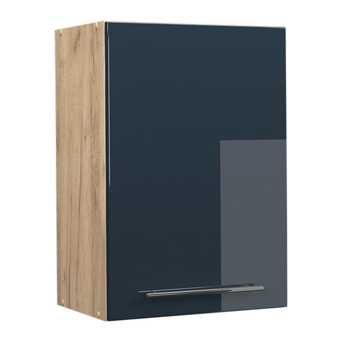Vicco Hängeschrank Fame-Line in Eiche Dunkel und Blau Hochglanz mit 50 cm Breite - Bild 2