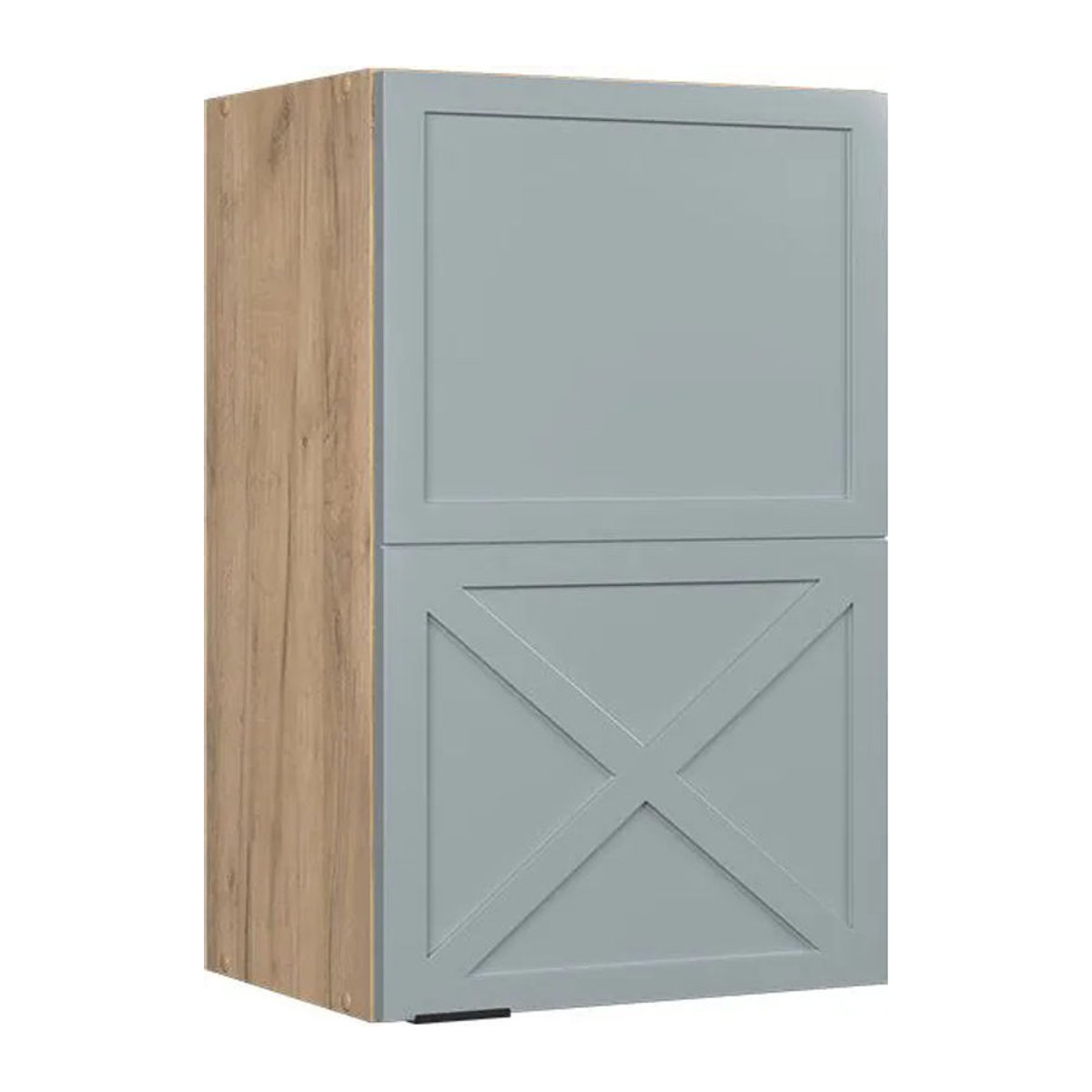 Vicco Hängeschrank Fame-Line in Eiche Natur und Blau-Grau mit Drehtüren - Bild 2
