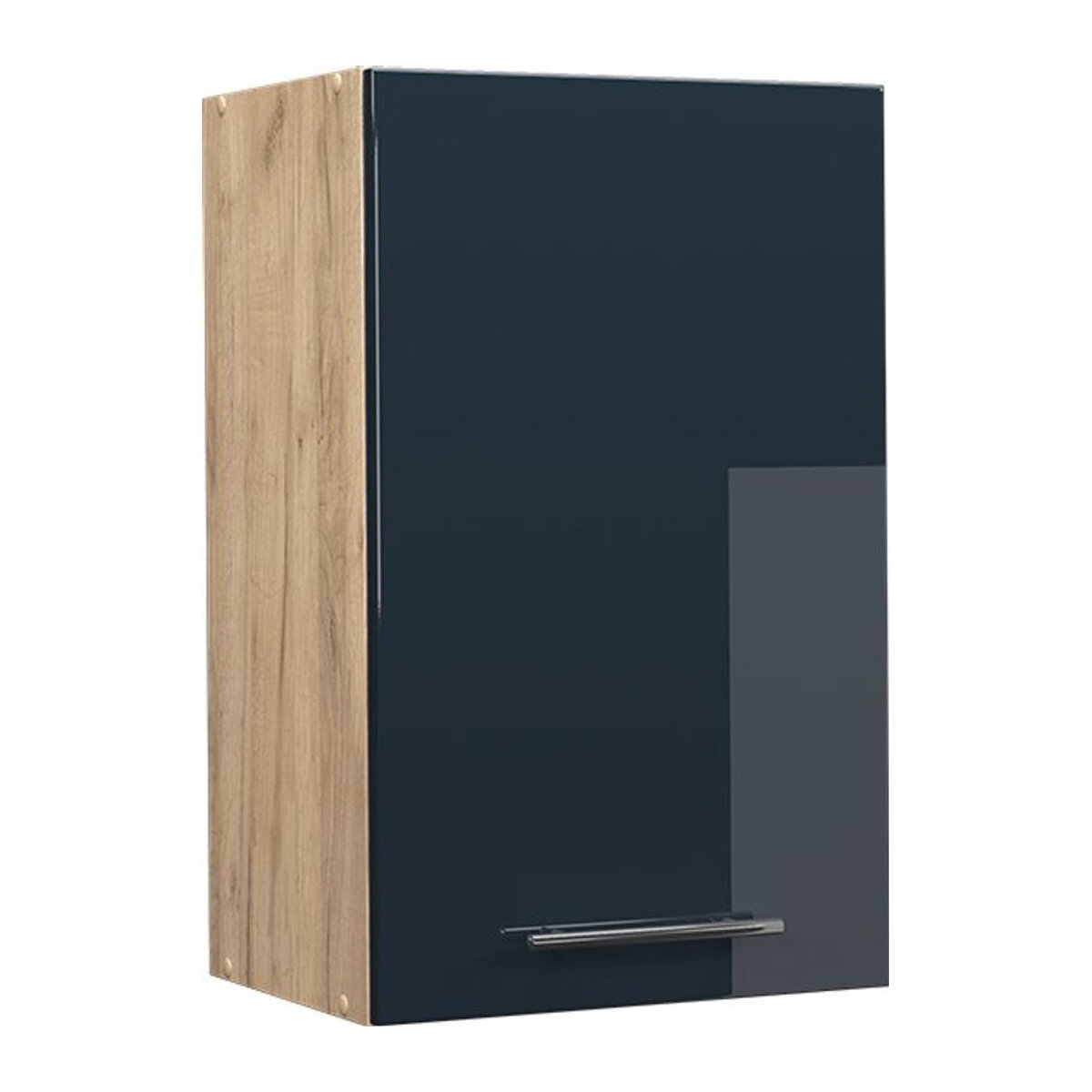 Vicco Hängeschrank Fame-Line in Eiche und Dunkelblau Hochglanz mit Drehtüren, Breite: 45 cm - Bild 2