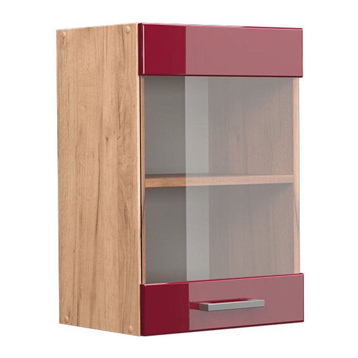 Vicco Hängeschrank R-Line Küchenglasschrank in Rot mit Drehtüren, Breite: 40 cm - Bild 2