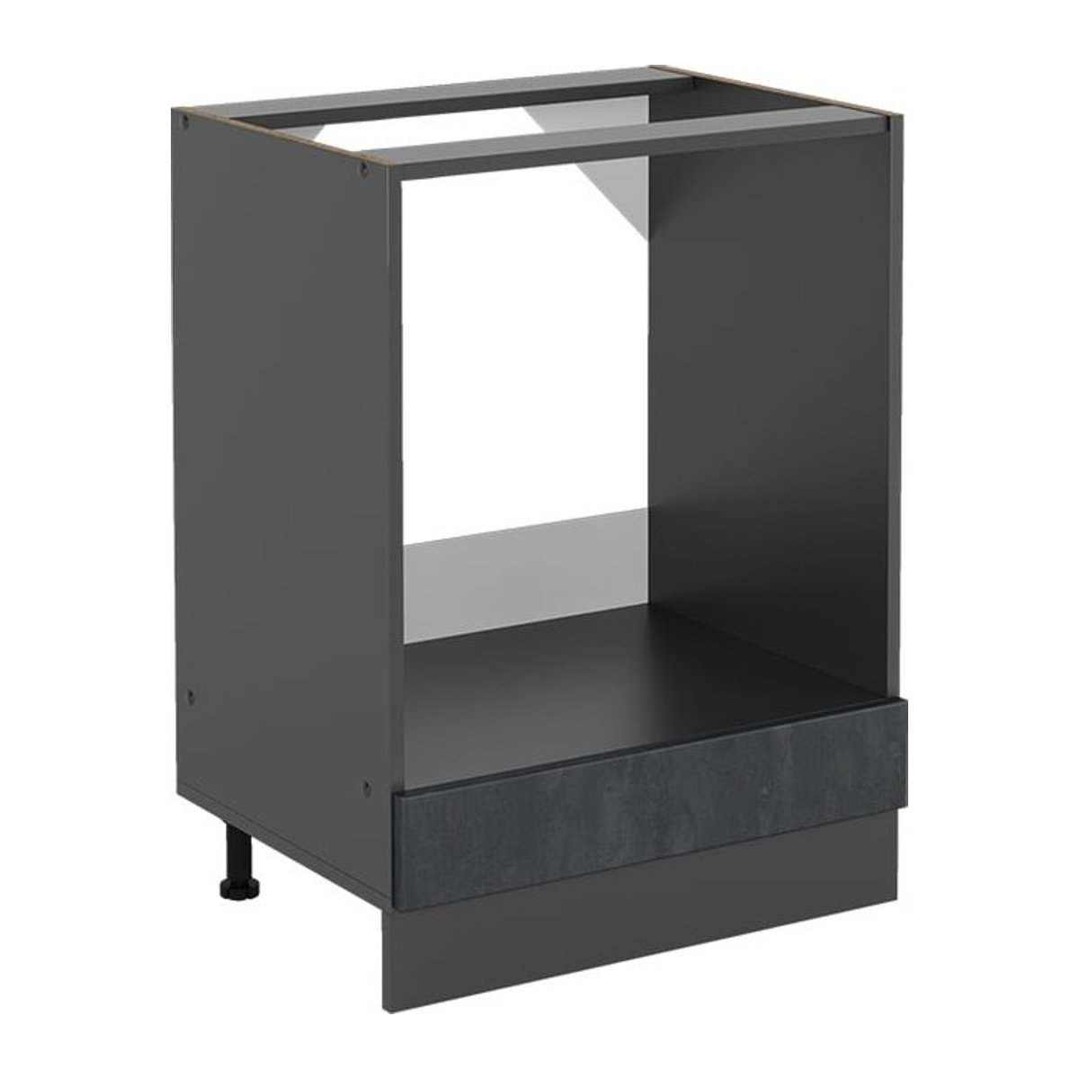 Vicco Herdumbauschrank R-Line Unterschrank in Schwarz Anthrazit mit Beton-Optik Breite: 60 cm - Bild 1